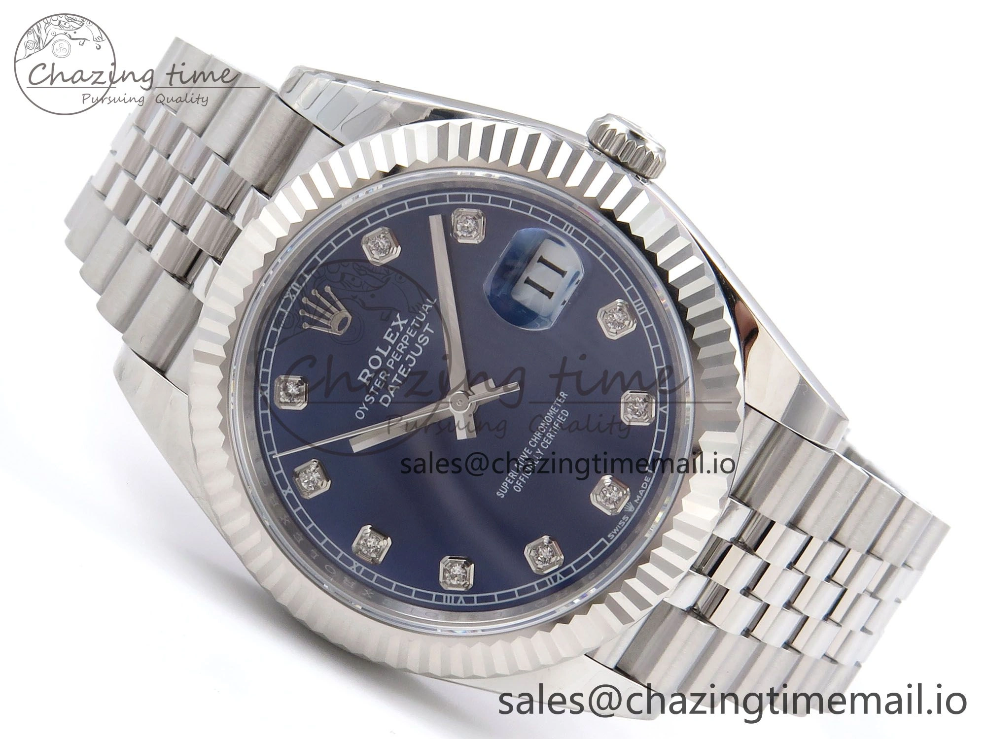 FlexibleFit DateJust 41 126334 EWEF Best Edition Blue Diamonds Dial on Jubilee Bracelet A 1040