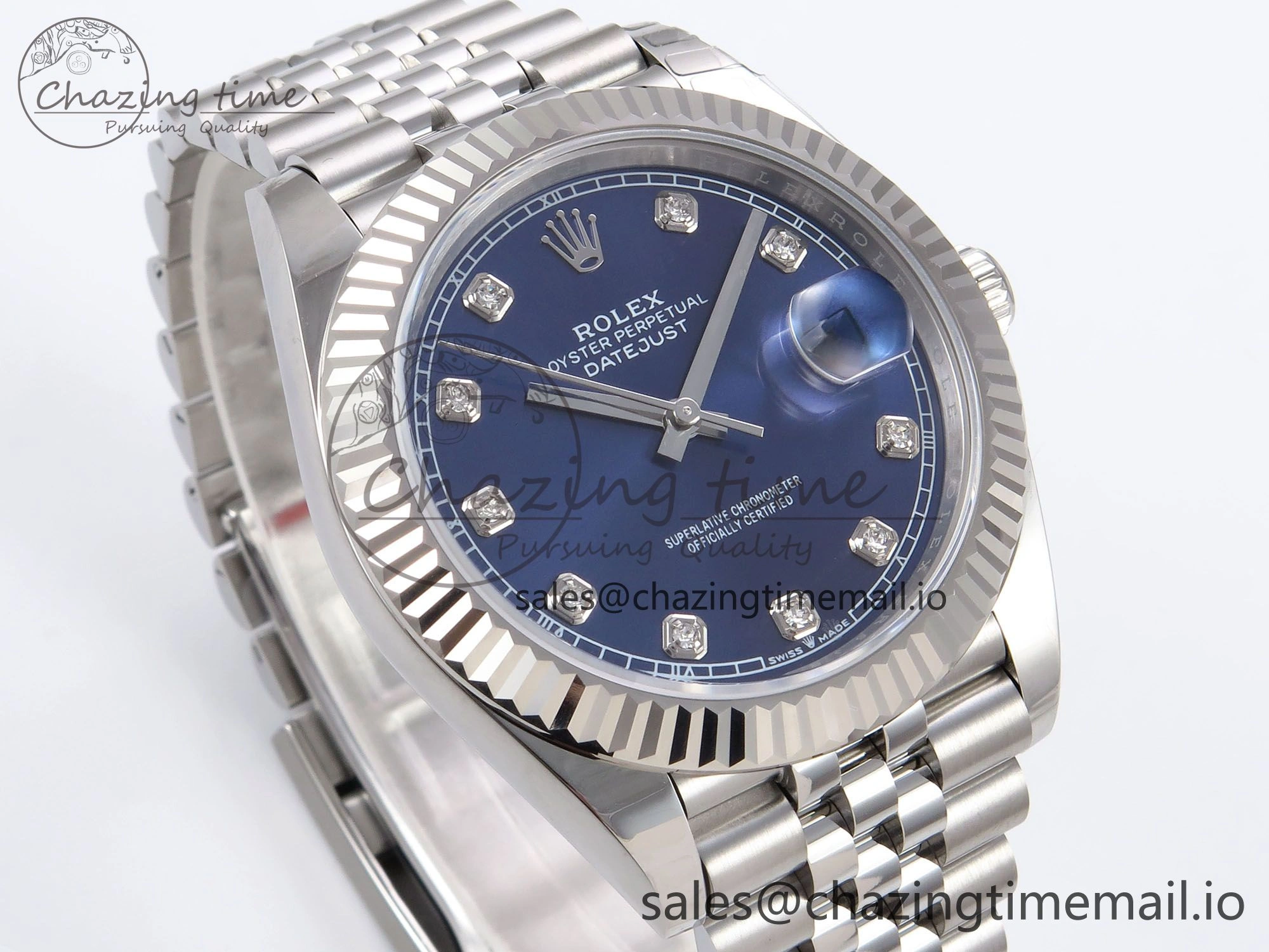 FlexibleFit DateJust 41 126334 EWEF Best Edition Blue Diamonds Dial on Jubilee Bracelet A 1040