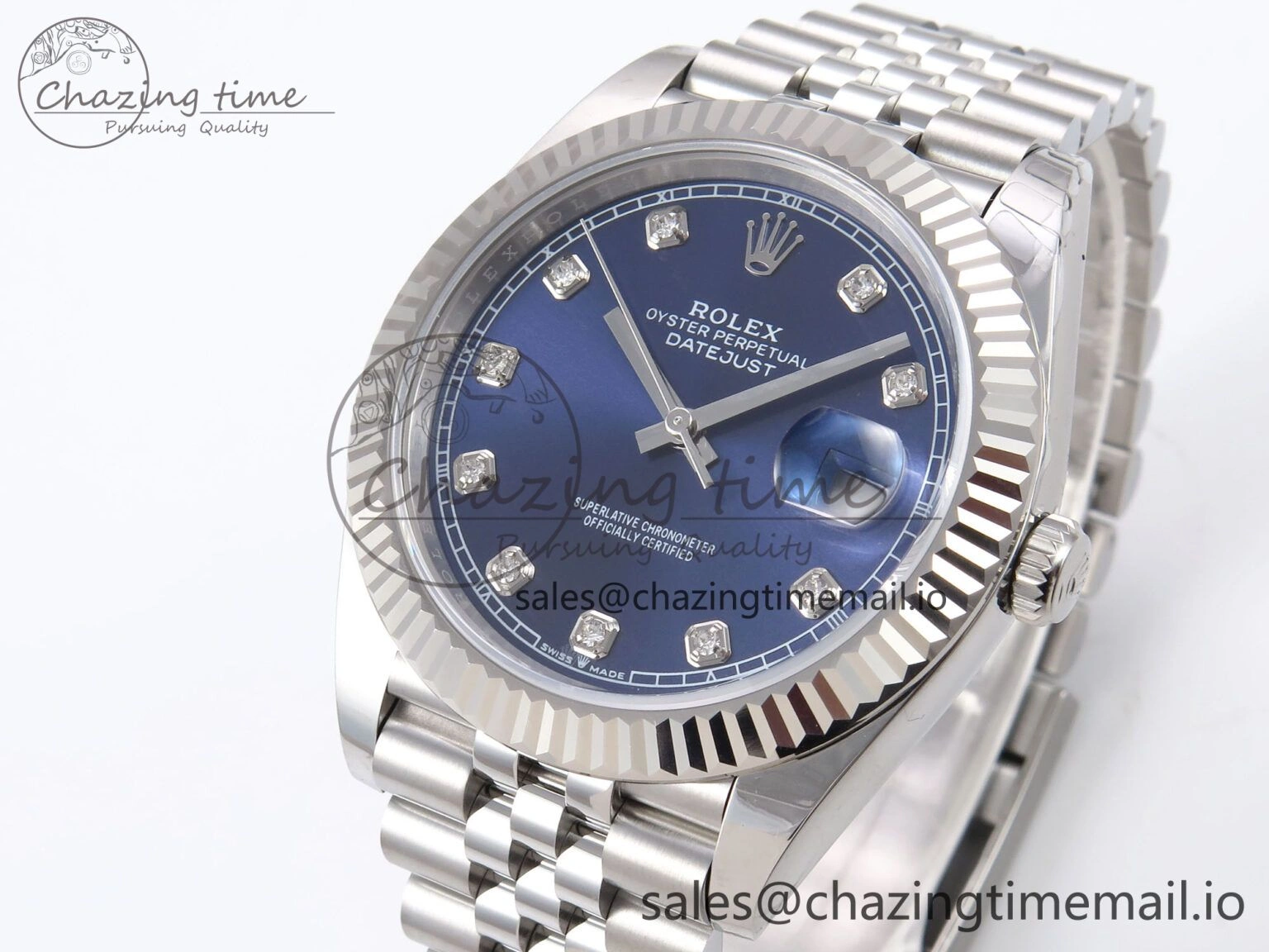 FlexibleFit DateJust 41 126334 EWEF Best Edition Blue Diamonds Dial on Jubilee Bracelet A 1040