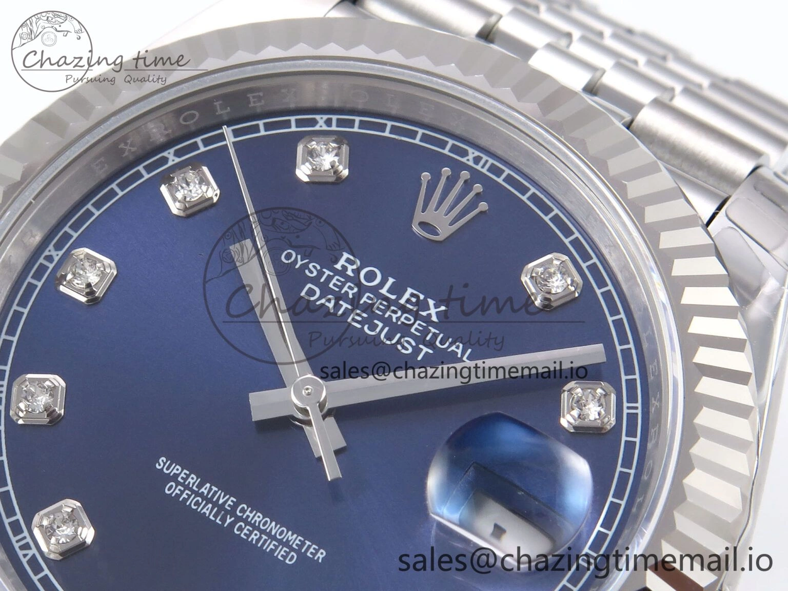 FlexibleFit DateJust 41 126334 EWEF Best Edition Blue Diamonds Dial on Jubilee Bracelet A 1040