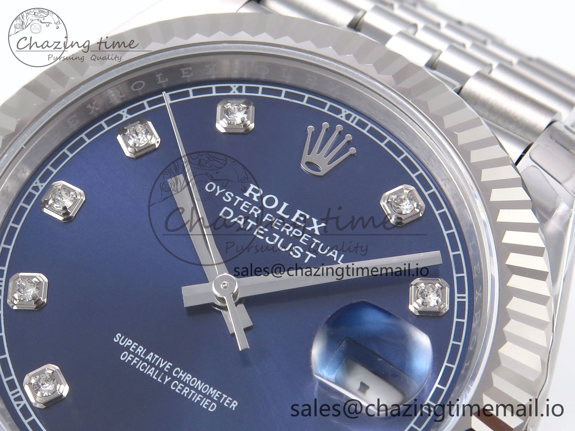 FlexibleFit DateJust 41 126334 EWEF Best Edition Blue Diamonds Dial on Jubilee Bracelet A 1040
