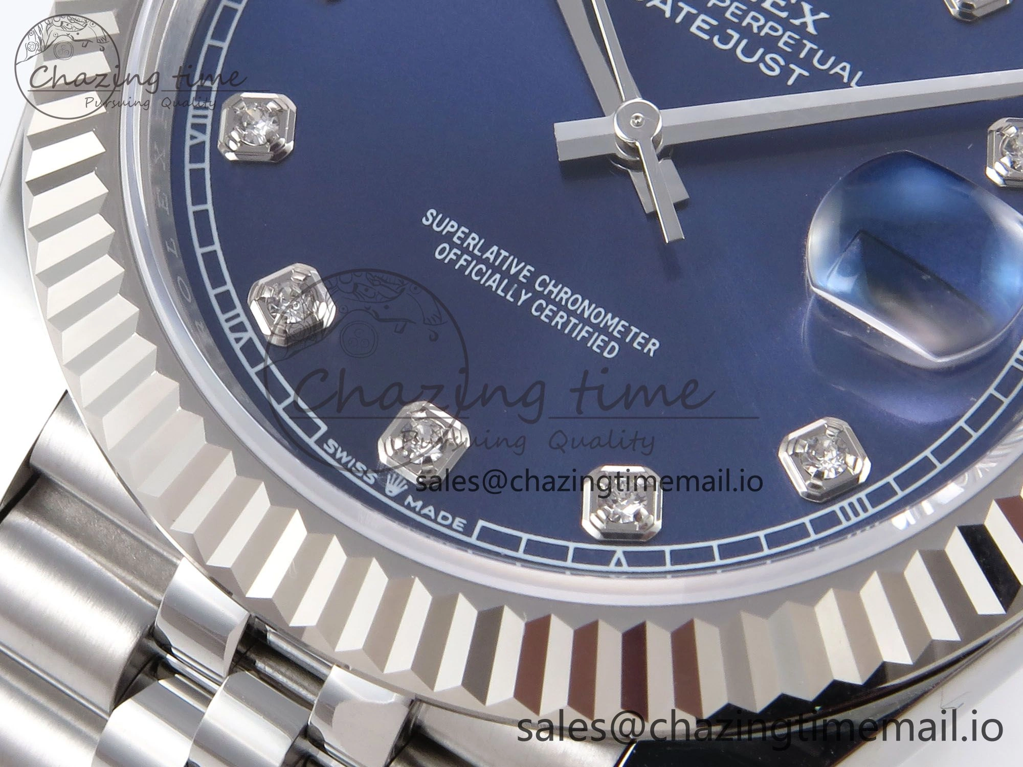 FlexibleFit DateJust 41 126334 EWEF Best Edition Blue Diamonds Dial on Jubilee Bracelet A 1040