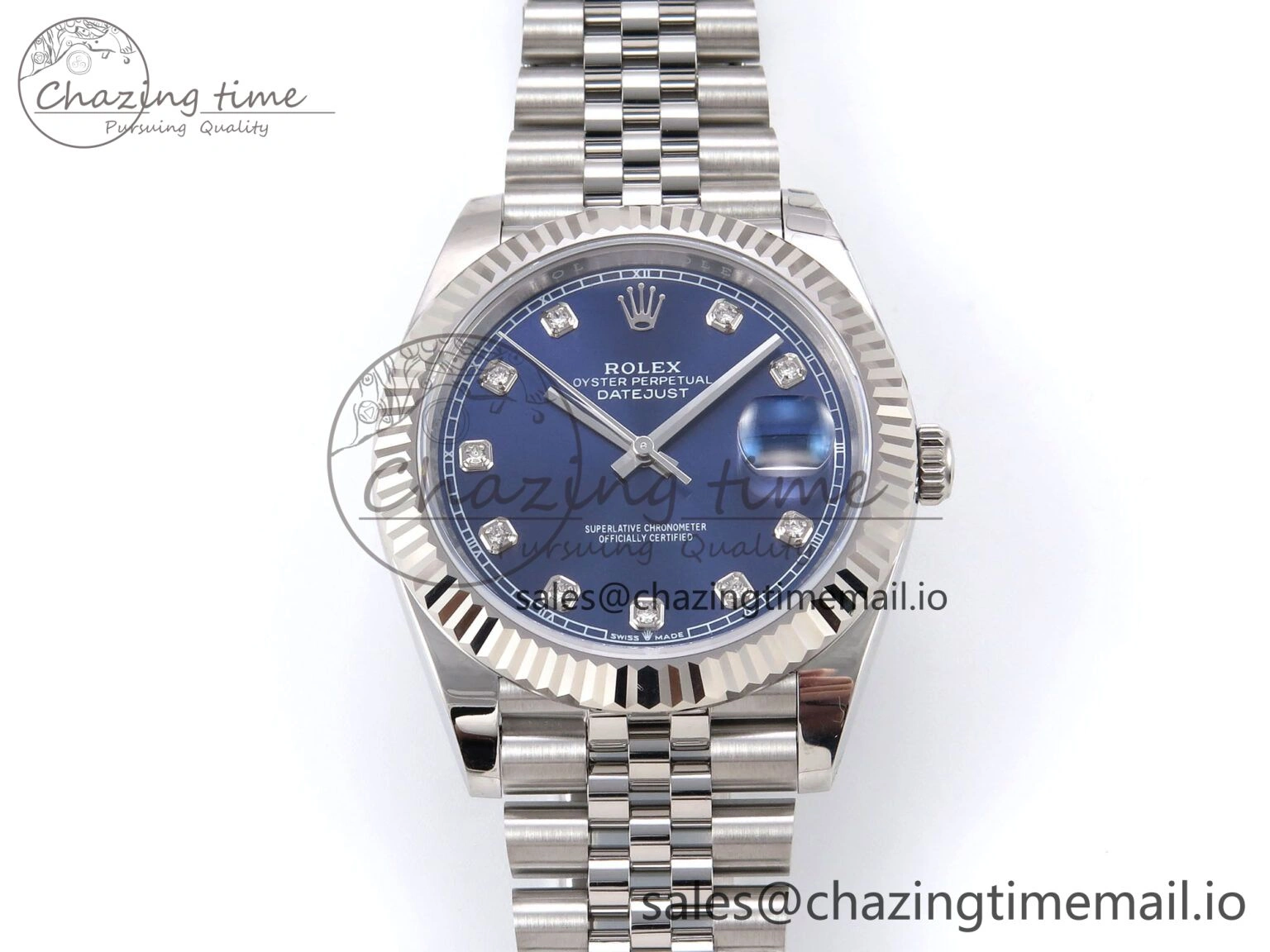 FlexibleFit DateJust 41 126334 EWEF Best Edition Blue Diamonds Dial on Jubilee Bracelet A 1040