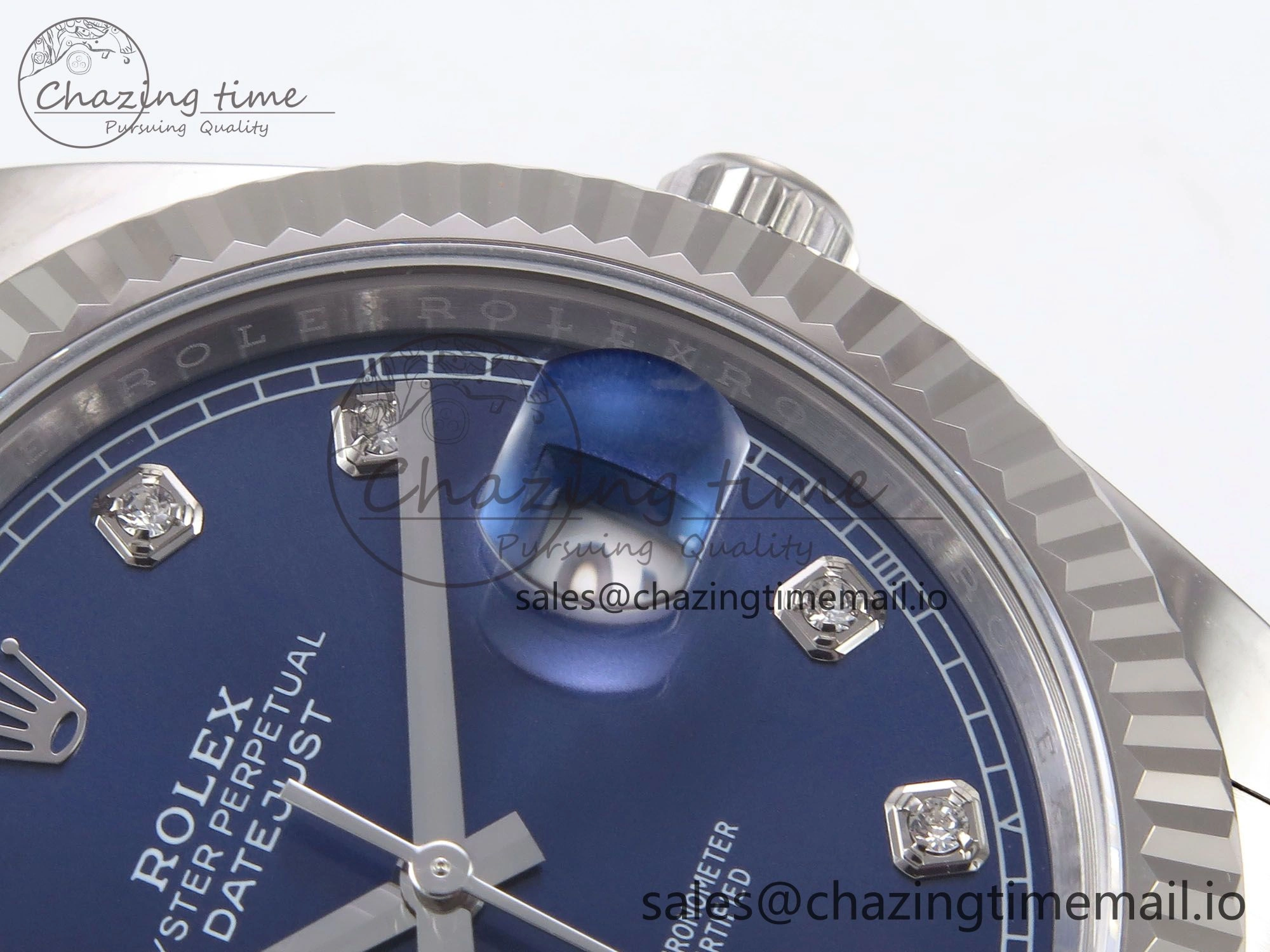 Practical DateJust 41 126334 EWEF Best Edition Blue Diamonds Dial on Oyster Bracelet A 1057