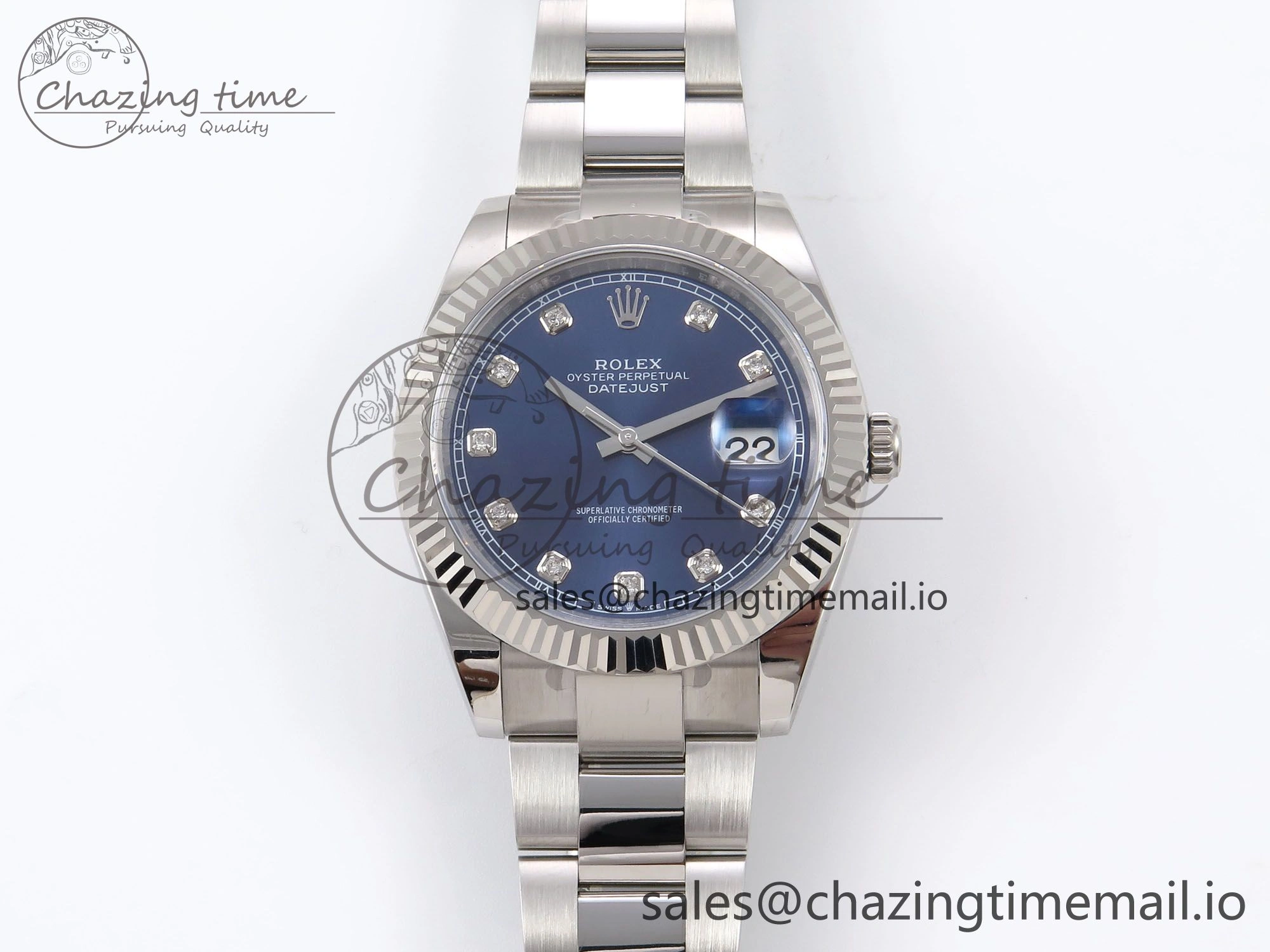 Practical DateJust 41 126334 EWEF Best Edition Blue Diamonds Dial on Oyster Bracelet A 1057
