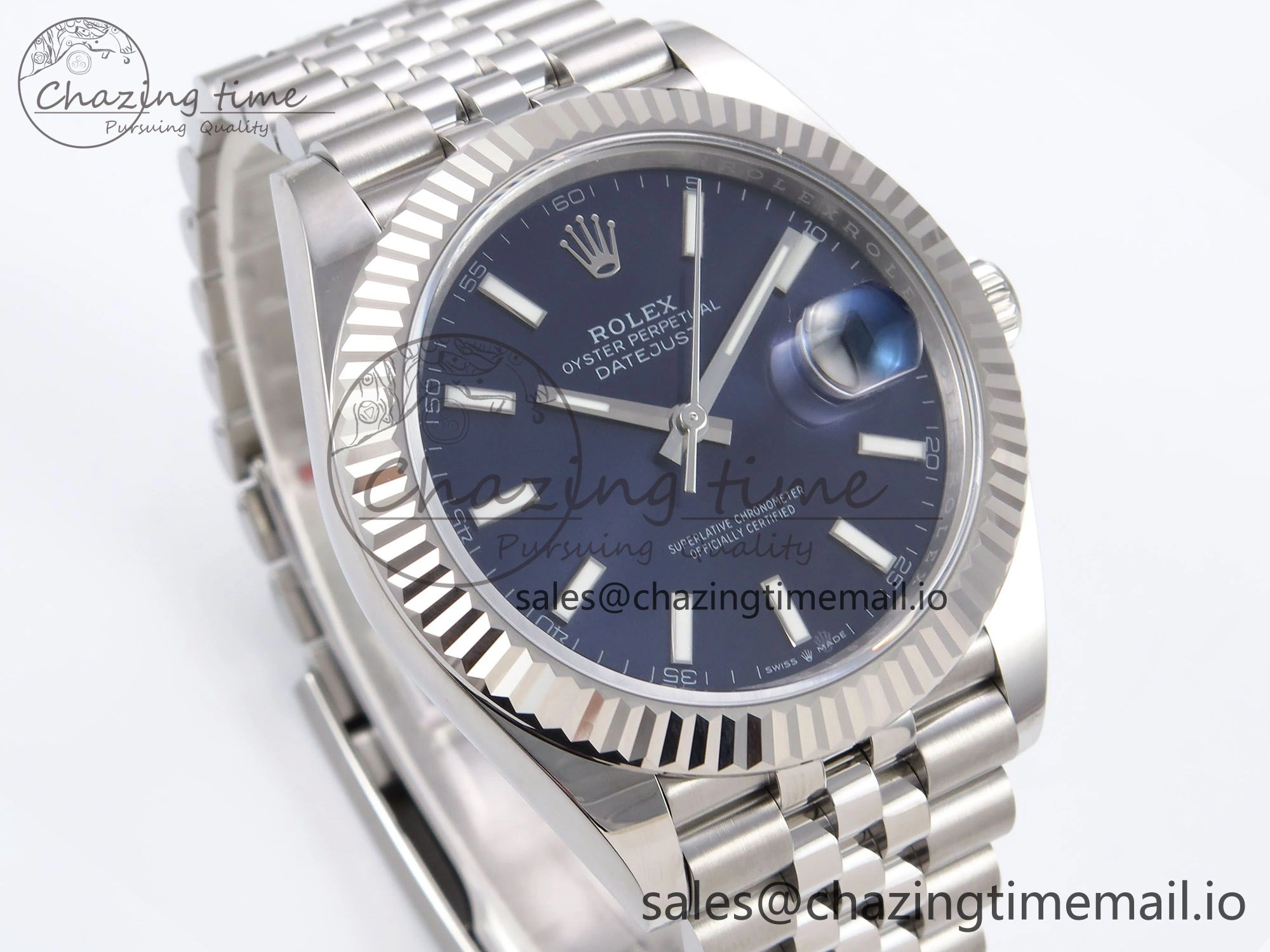 DateJust 41 126334 EWEF Best Edition Blue Stick Dial on Jubilee Bracelet A Bold 1041