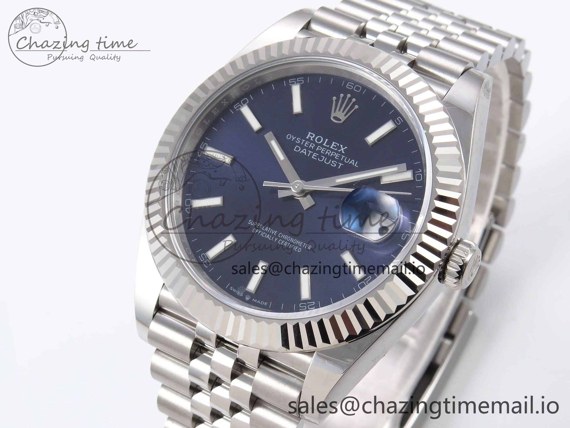 DateJust 41 126334 EWEF Best Edition Blue Stick Dial on Jubilee Bracelet A Bold 1041