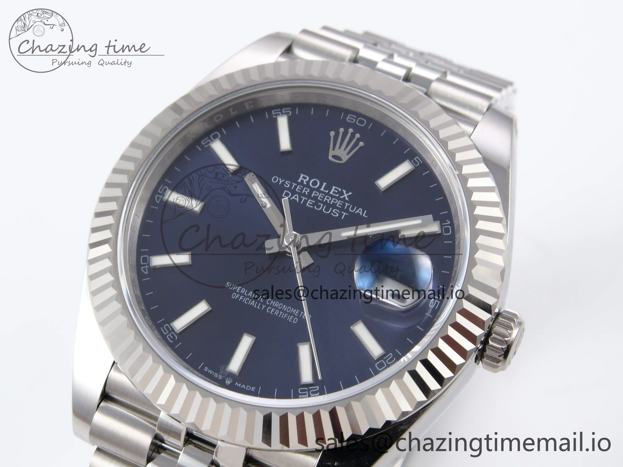 DateJust 41 126334 EWEF Best Edition Blue Stick Dial on Jubilee Bracelet A Bold 1041