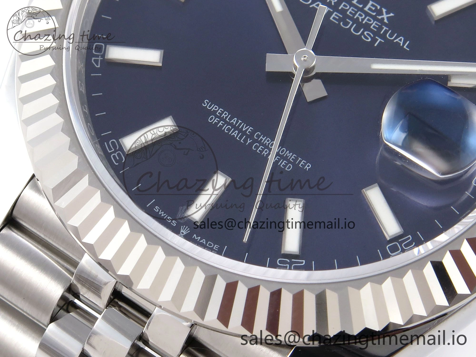 DateJust 41 126334 EWEF Best Edition Blue Stick Dial on Jubilee Bracelet A Bold 1041