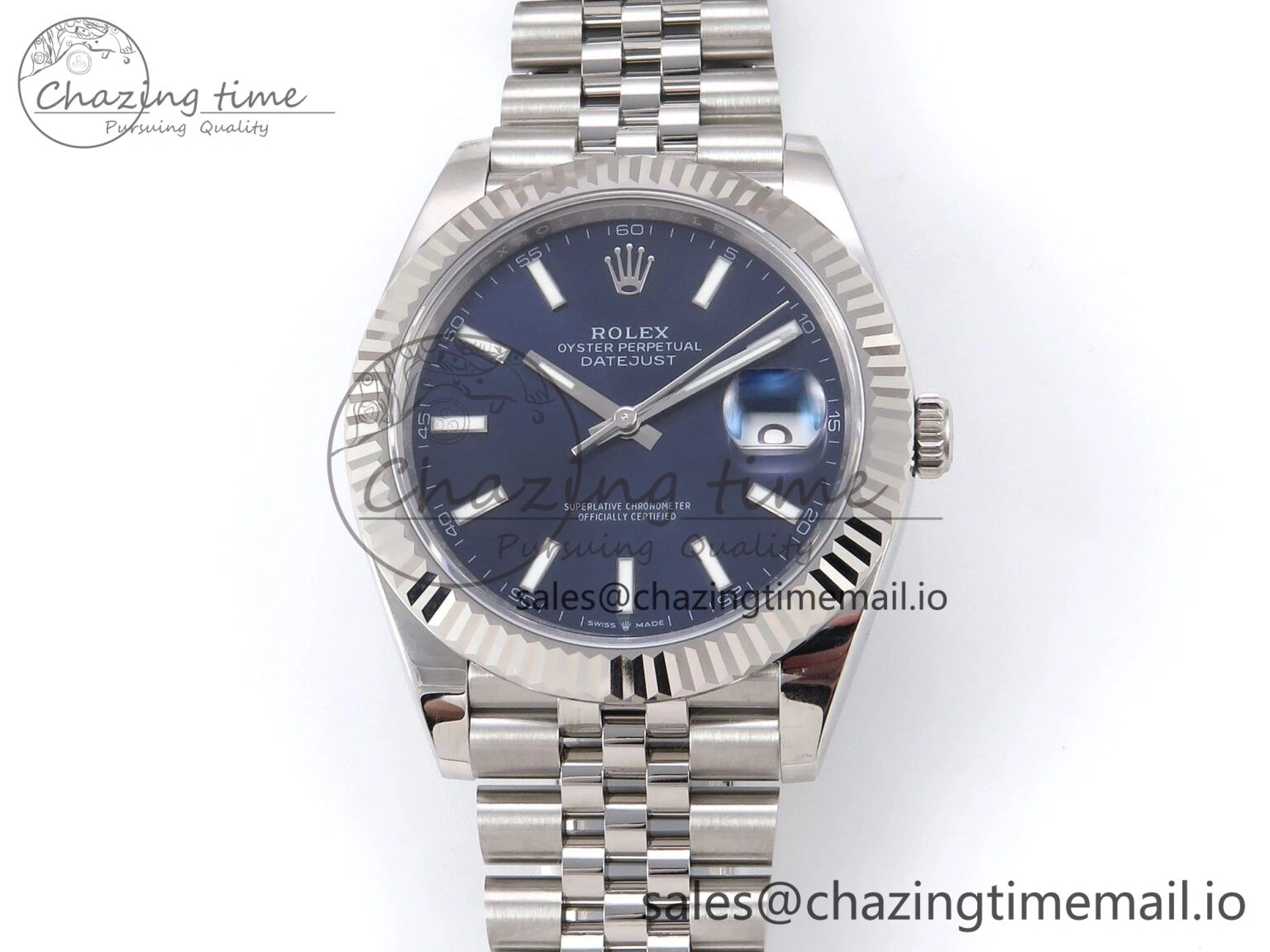 DateJust 41 126334 EWEF Best Edition Blue Stick Dial on Jubilee Bracelet A Bold 1041