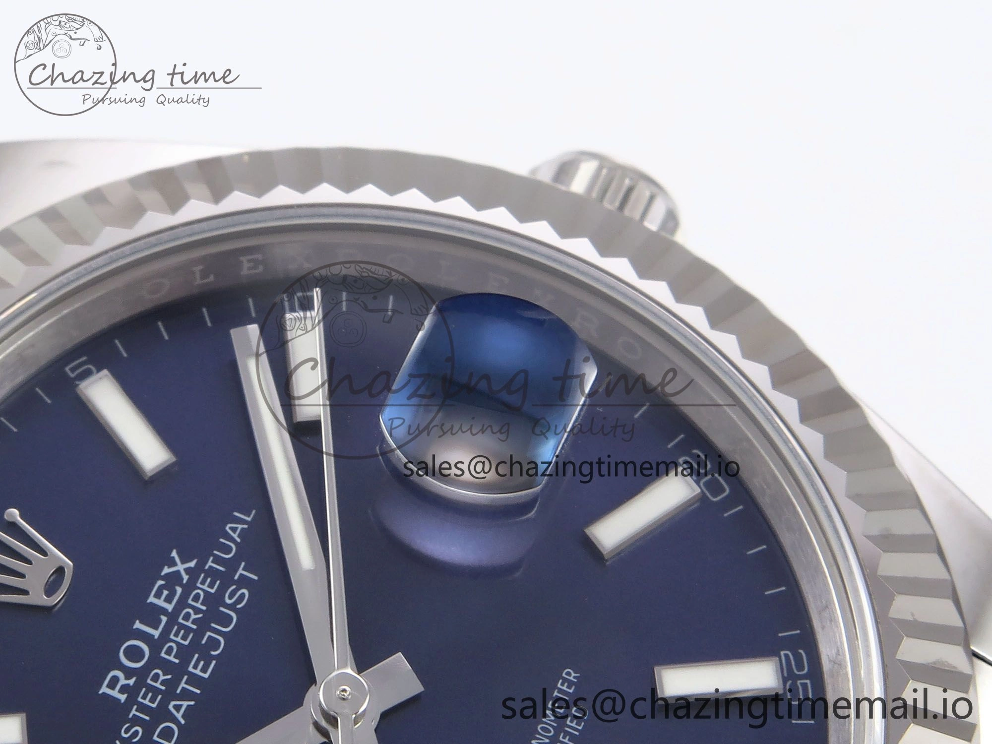 Stylish DateJust 41 126334 EWEF Best Edition Blue Stick Dial on Oyster Bracelet A 1047