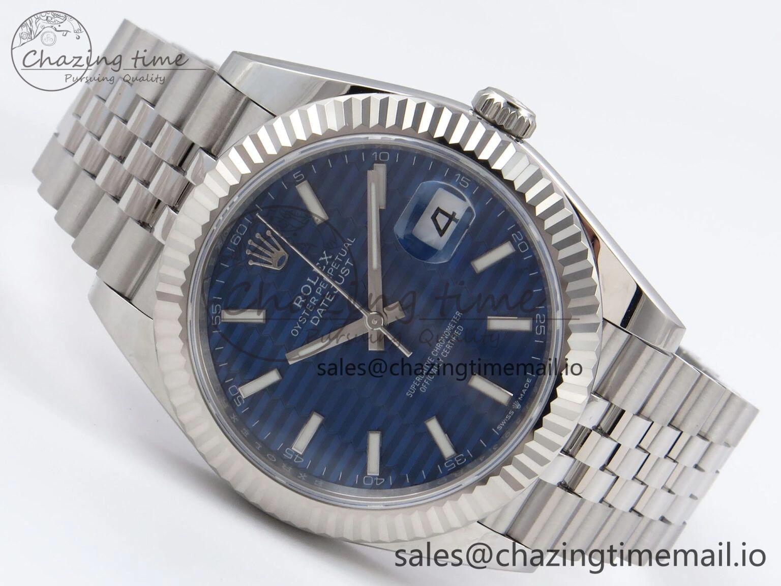 Neat DateJust 41 126334 EWEF Best Edition Blue Textured Dial on Jubilee Bracelet A 1044