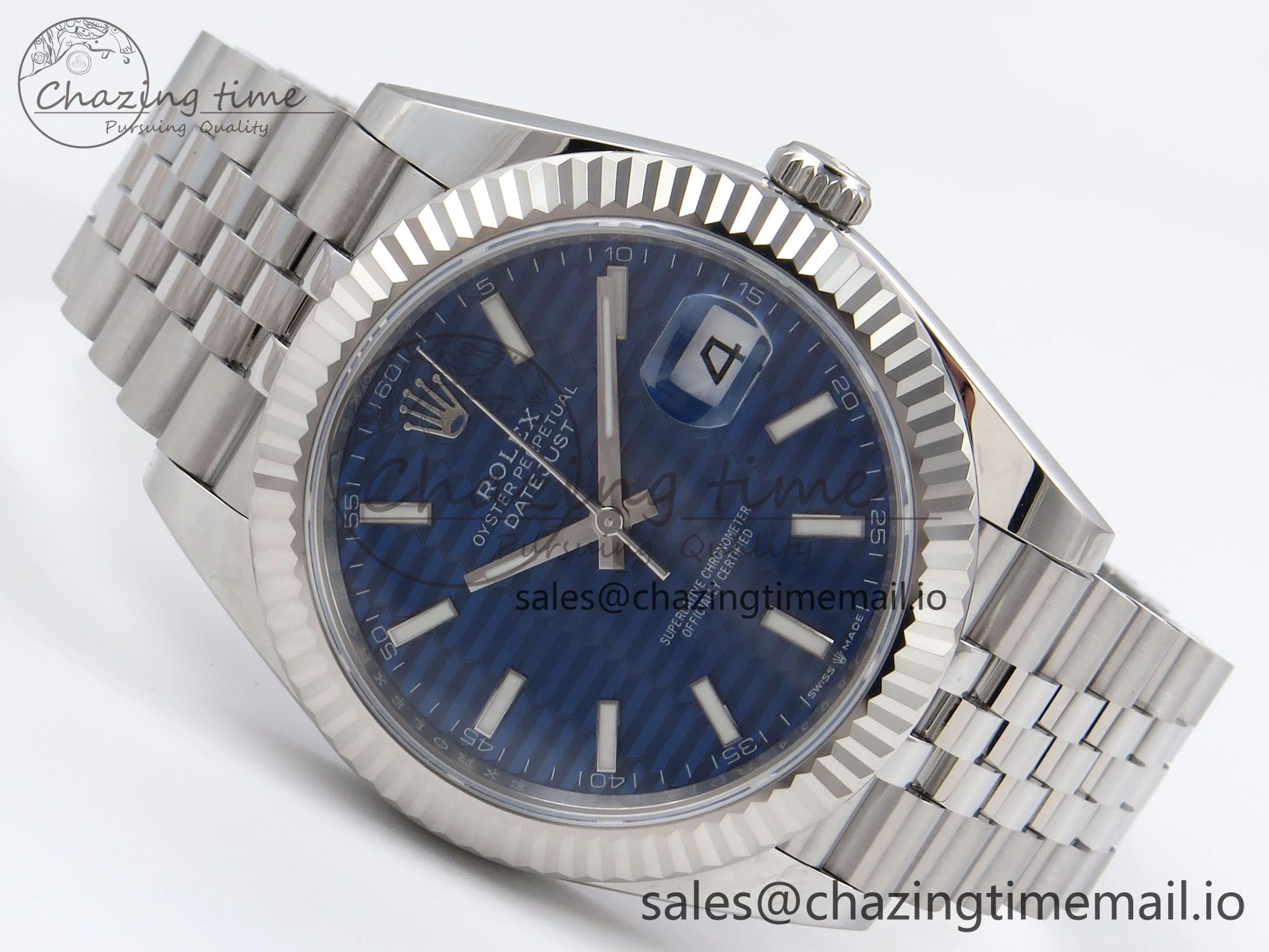 Neat DateJust 41 126334 EWEF Best Edition Blue Textured Dial on Jubilee Bracelet A 1044