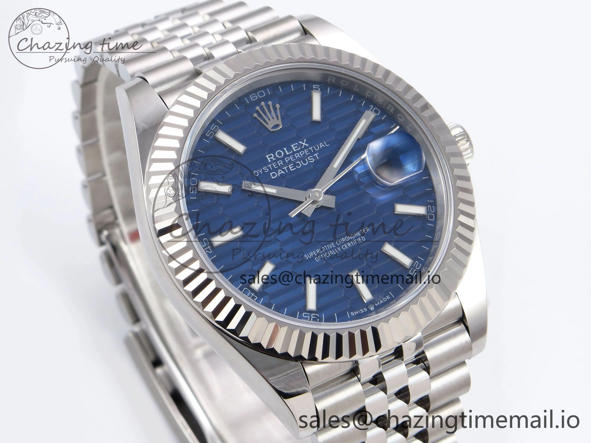 Neat DateJust 41 126334 EWEF Best Edition Blue Textured Dial on Jubilee Bracelet A 1044