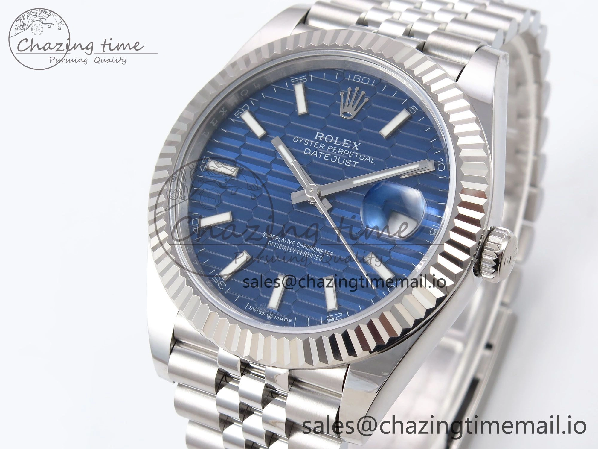 Neat DateJust 41 126334 EWEF Best Edition Blue Textured Dial on Jubilee Bracelet A 1044