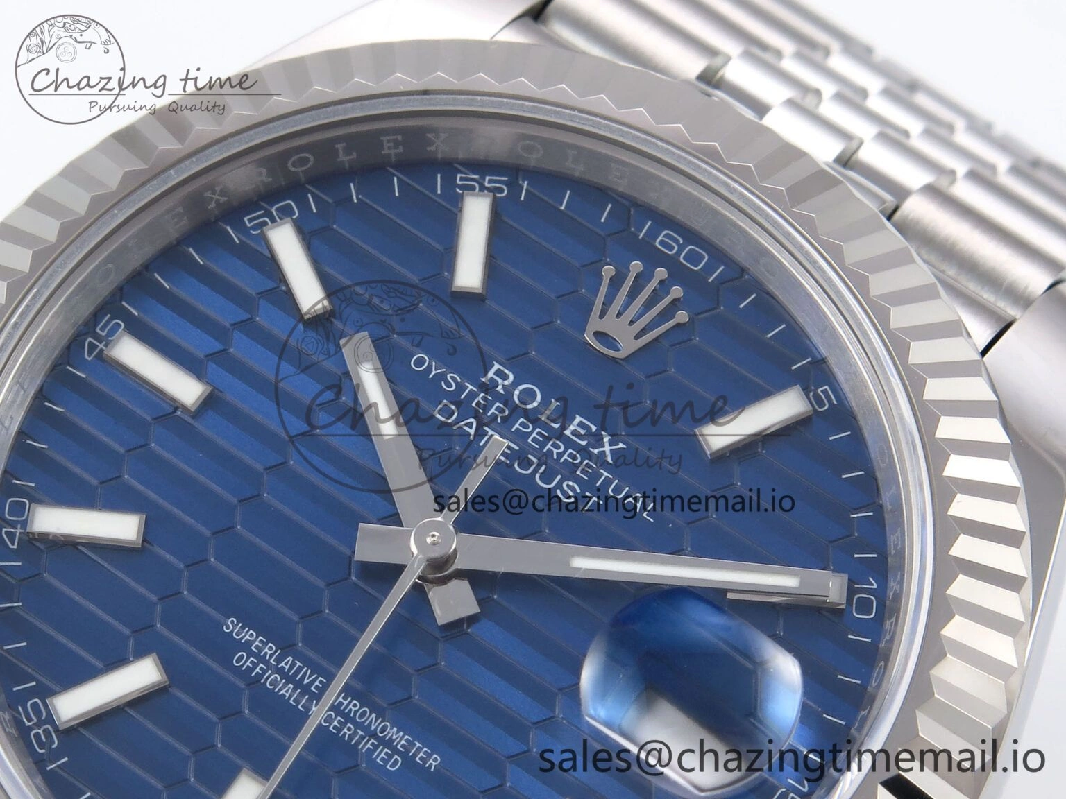 Neat DateJust 41 126334 EWEF Best Edition Blue Textured Dial on Jubilee Bracelet A 1044