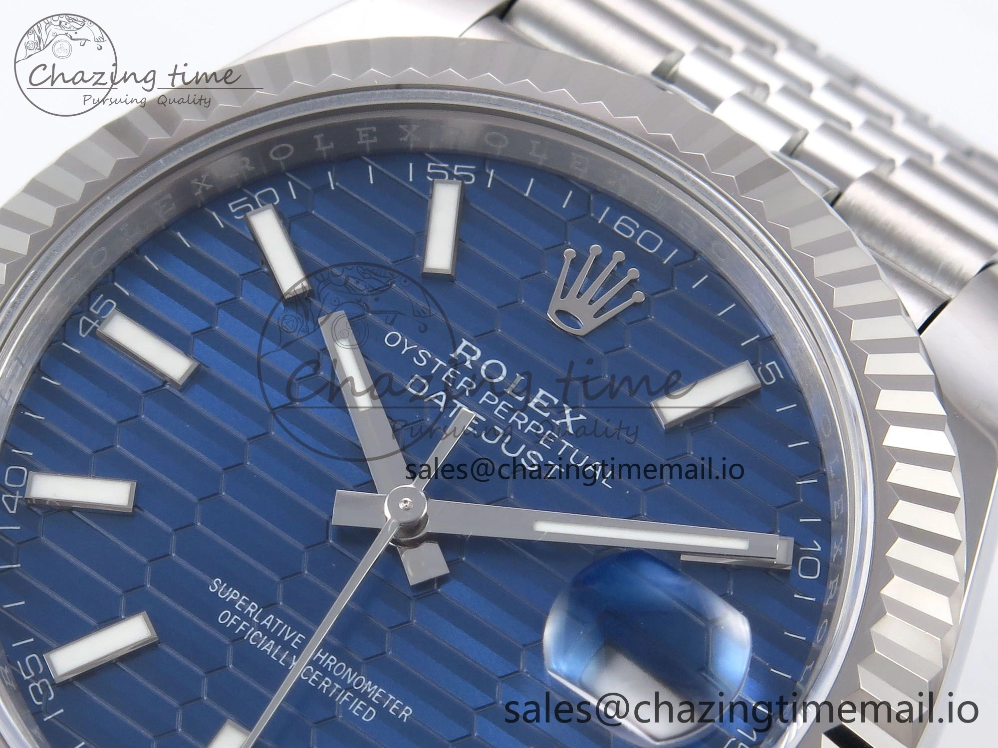 Neat DateJust 41 126334 EWEF Best Edition Blue Textured Dial on Jubilee Bracelet A 1044