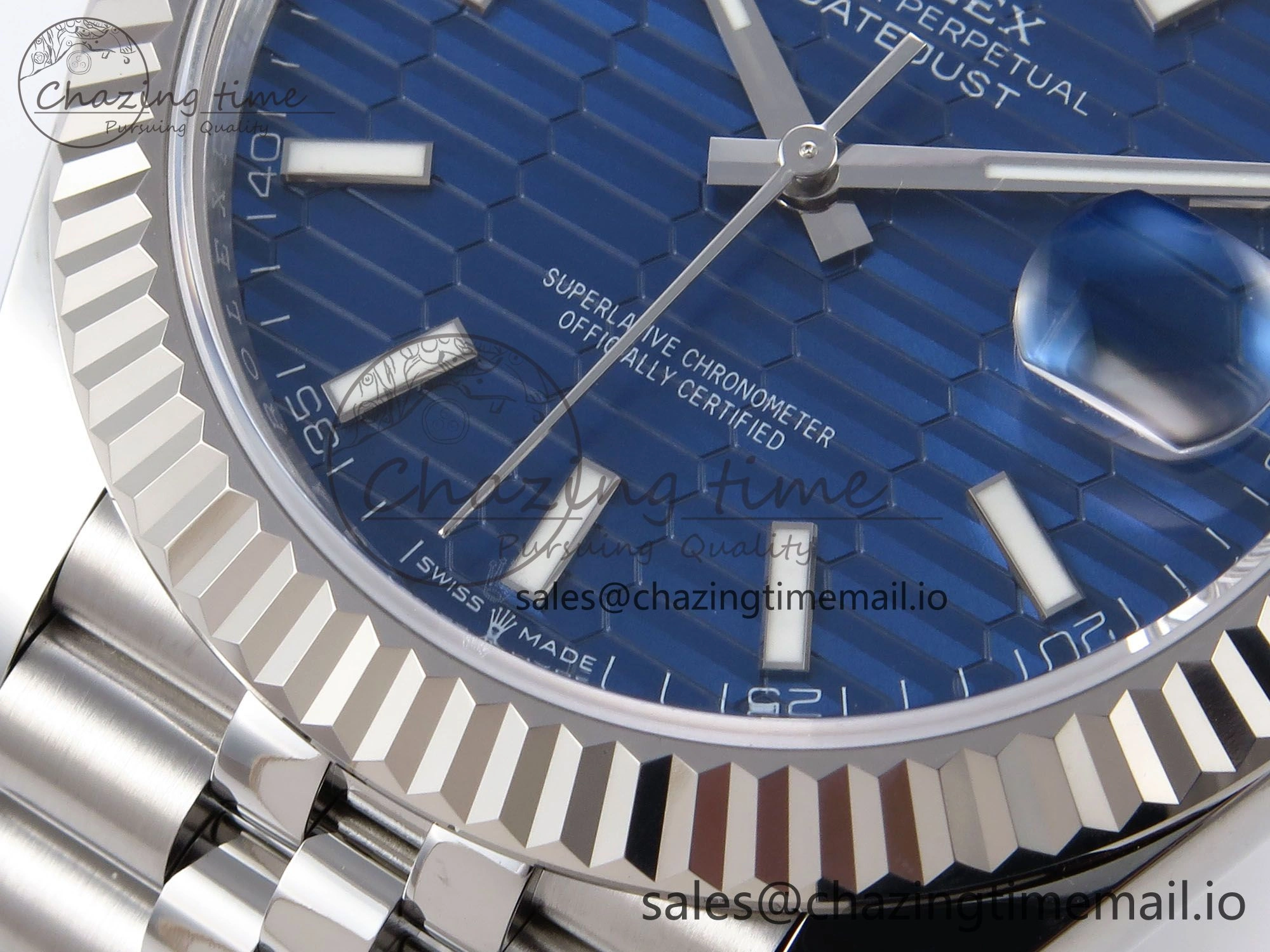 Neat DateJust 41 126334 EWEF Best Edition Blue Textured Dial on Jubilee Bracelet A 1044