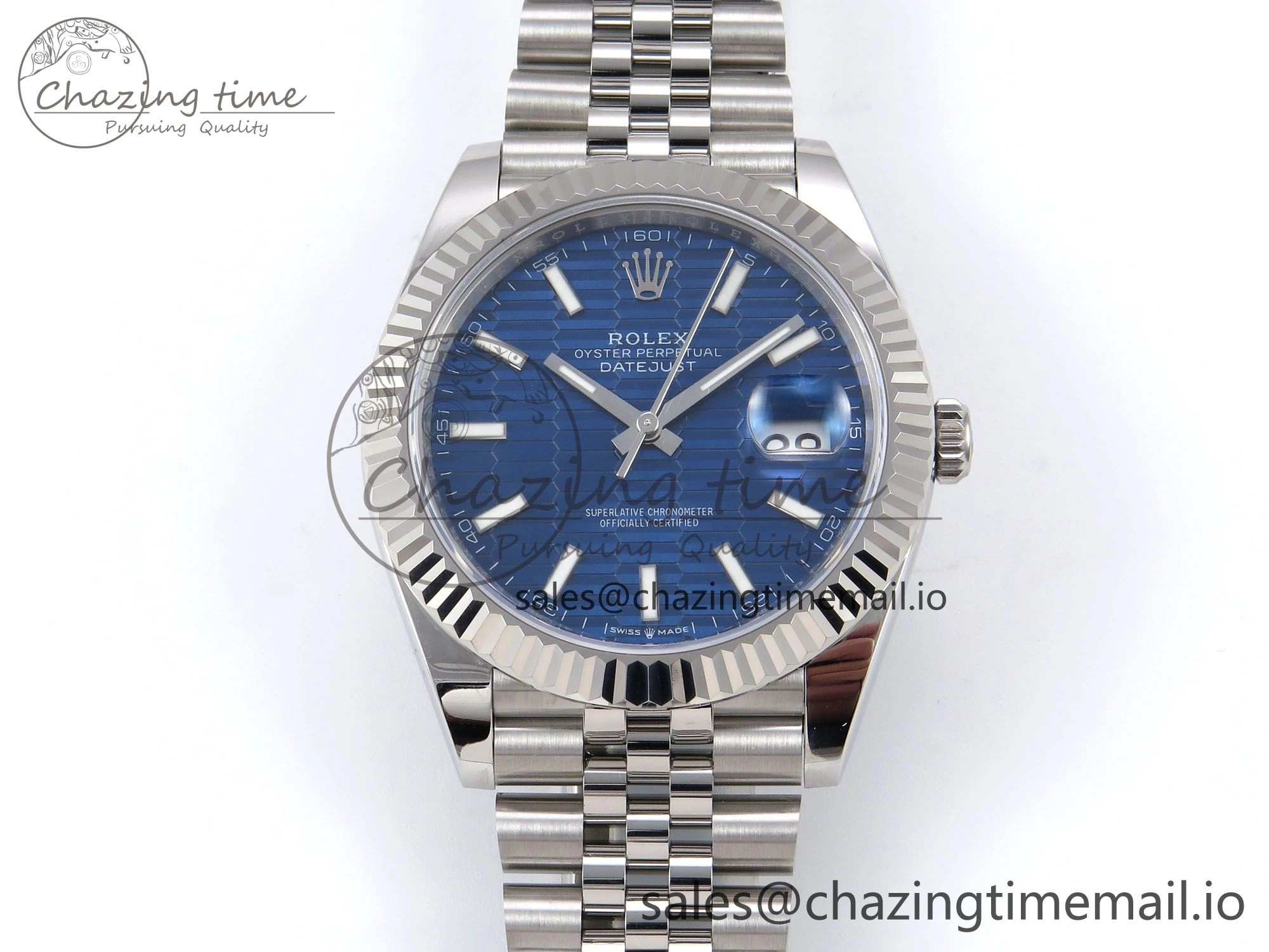 Neat DateJust 41 126334 EWEF Best Edition Blue Textured Dial on Jubilee Bracelet A 1044