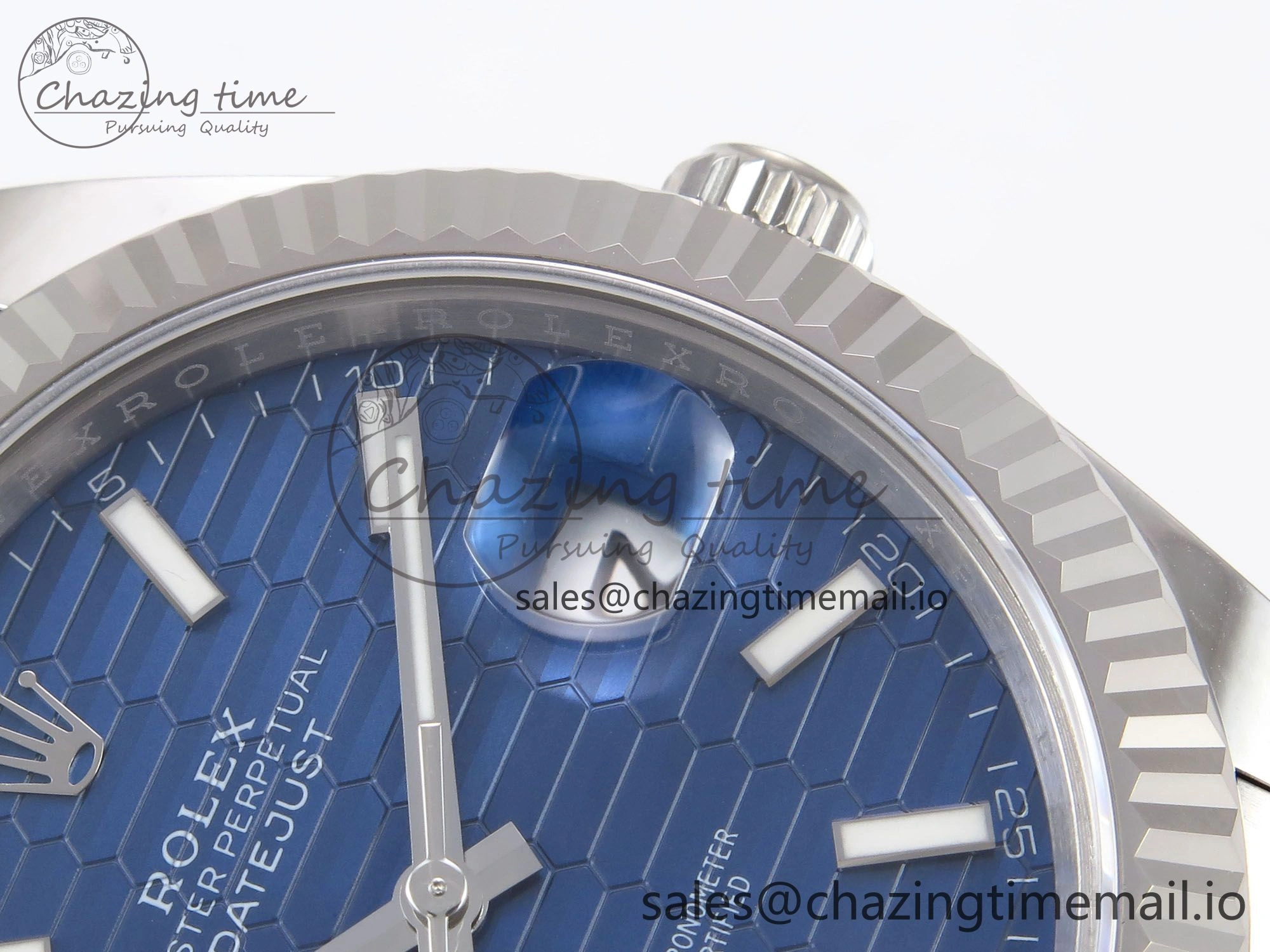BestValue DateJust 41 126334 EWEF Best Edition Blue Textured Dial on Oyster Bracelet A 1053