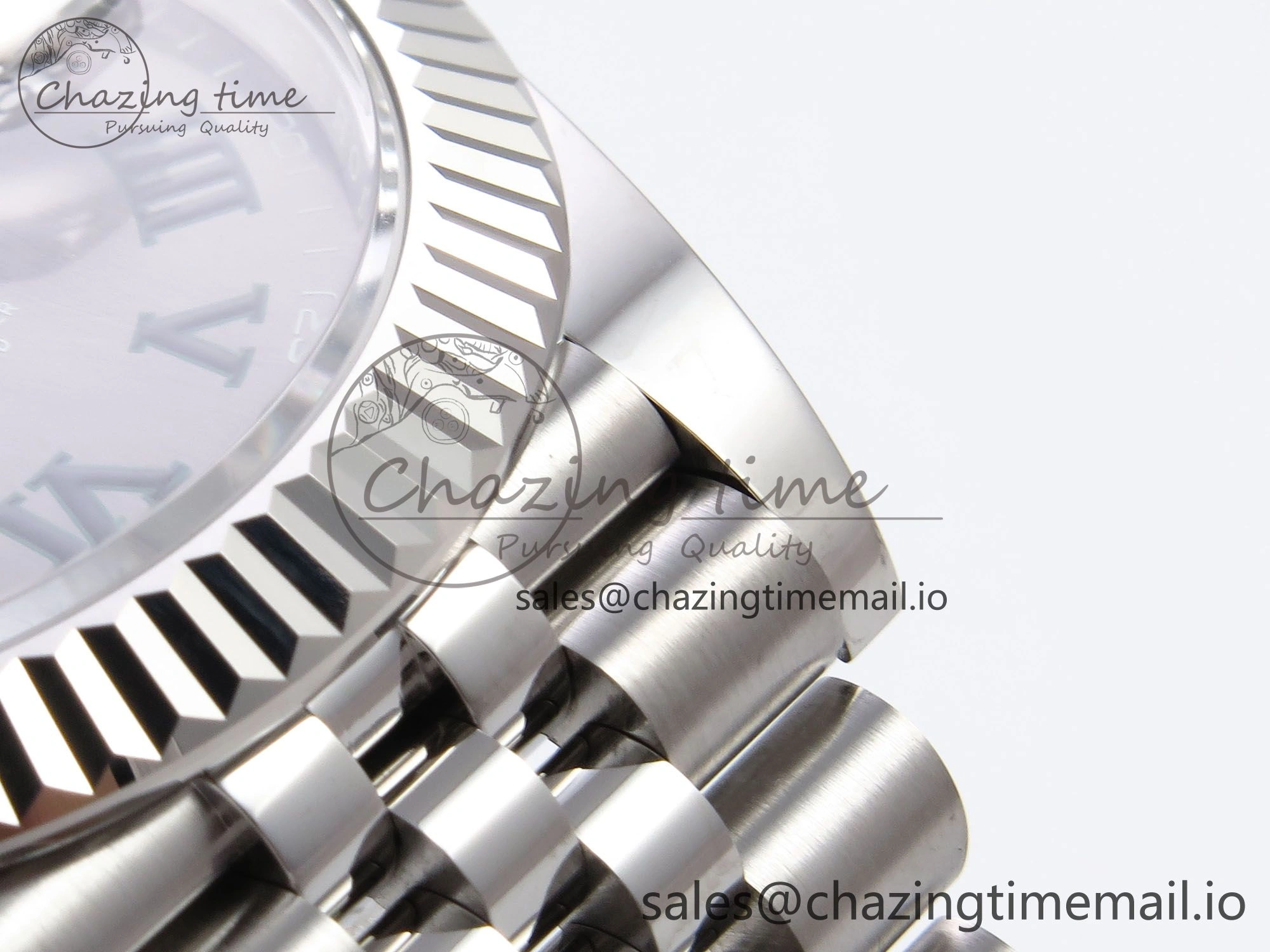 ZipUp DateJust 41 126334 EWEF Best Edition Gray Dial Green Roman on Jubilee Bracelet A 1045