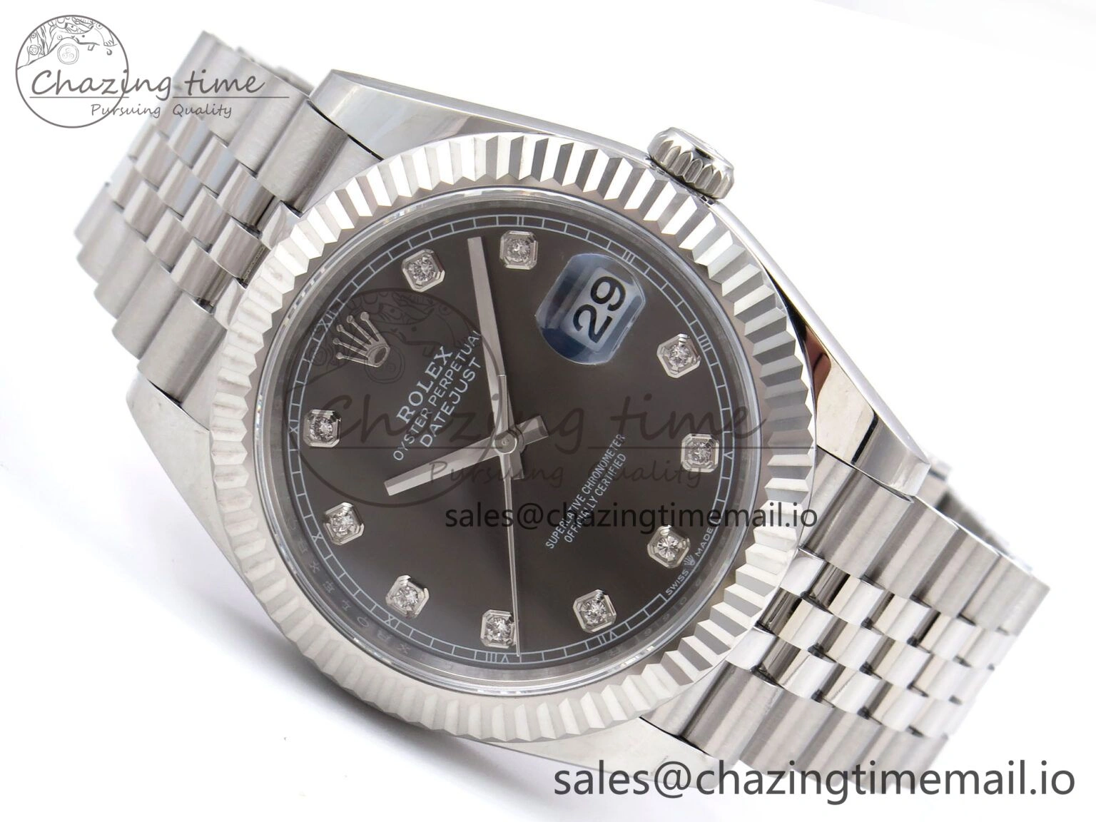 DateJust 41 126334 EWEF Best Edition Gray Diamonds Dial on Jubilee Bracelet A Timeless 1042
