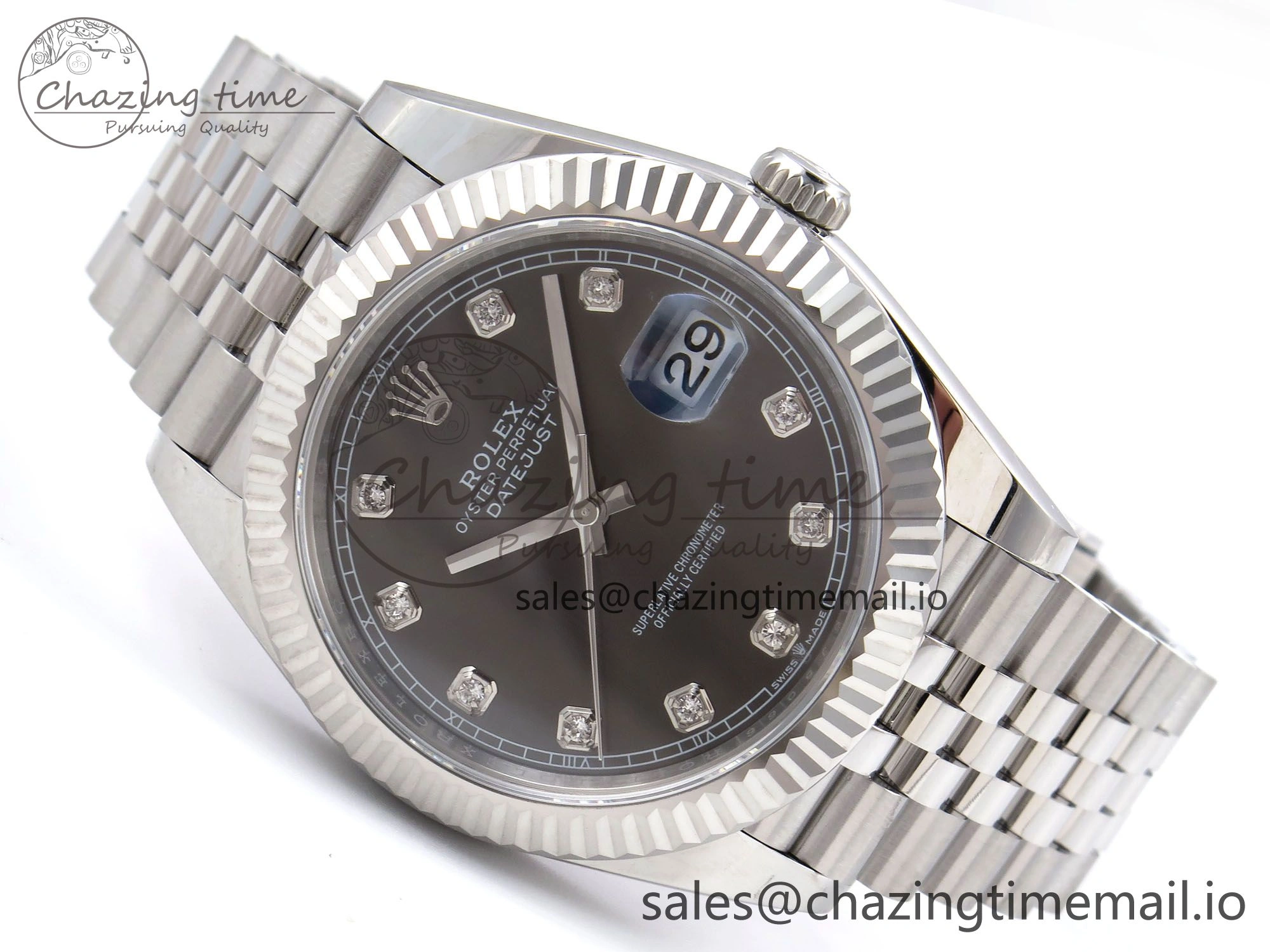 DateJust 41 126334 EWEF Best Edition Gray Diamonds Dial on Jubilee Bracelet A Timeless 1042
