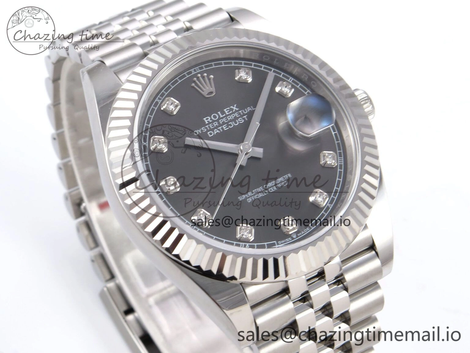DateJust 41 126334 EWEF Best Edition Gray Diamonds Dial on Jubilee Bracelet A Timeless 1042