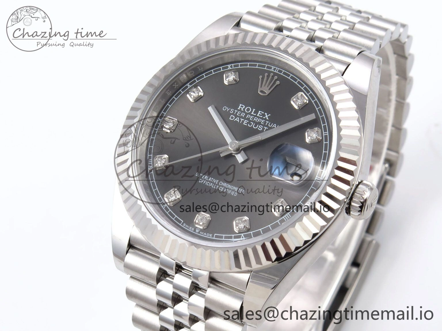 DateJust 41 126334 EWEF Best Edition Gray Diamonds Dial on Jubilee Bracelet A Timeless 1042