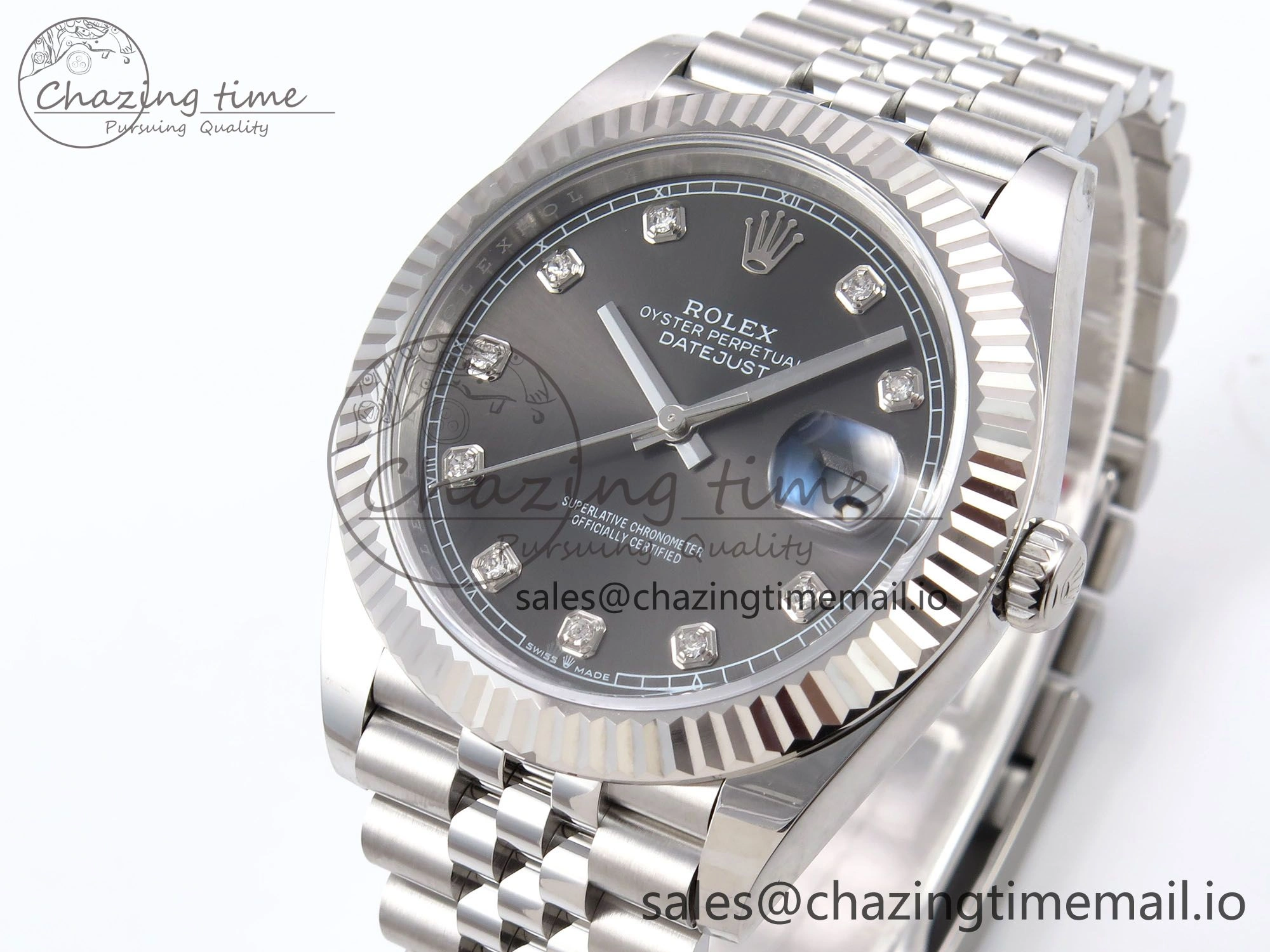 DateJust 41 126334 EWEF Best Edition Gray Diamonds Dial on Jubilee Bracelet A Timeless 1042