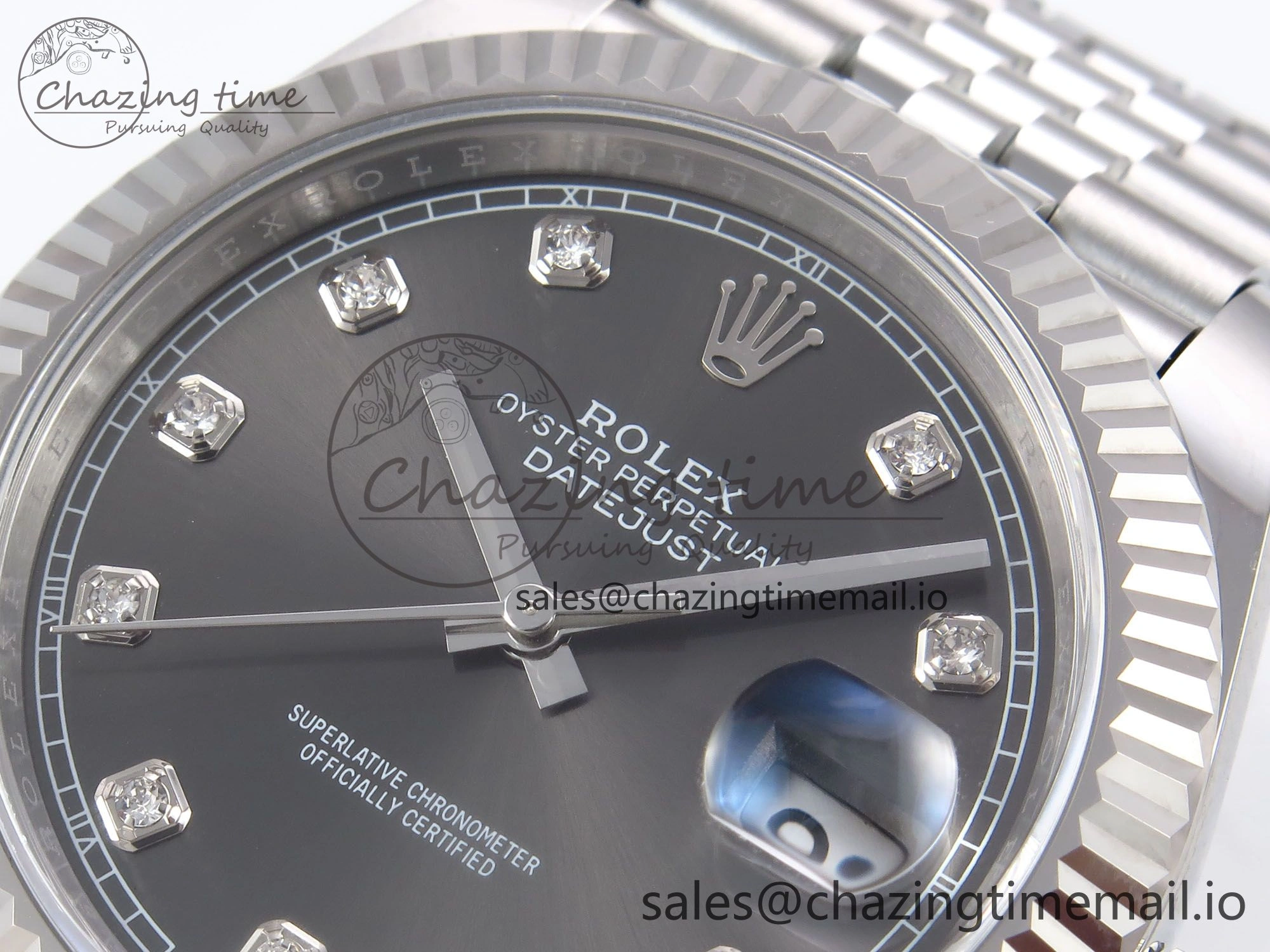 DateJust 41 126334 EWEF Best Edition Gray Diamonds Dial on Jubilee Bracelet A Timeless 1042