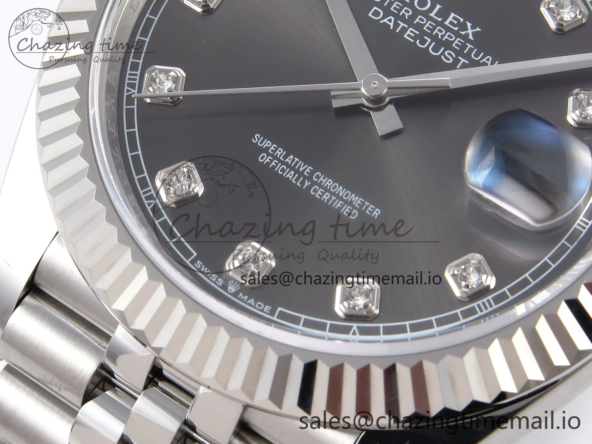DateJust 41 126334 EWEF Best Edition Gray Diamonds Dial on Jubilee Bracelet A Timeless 1042