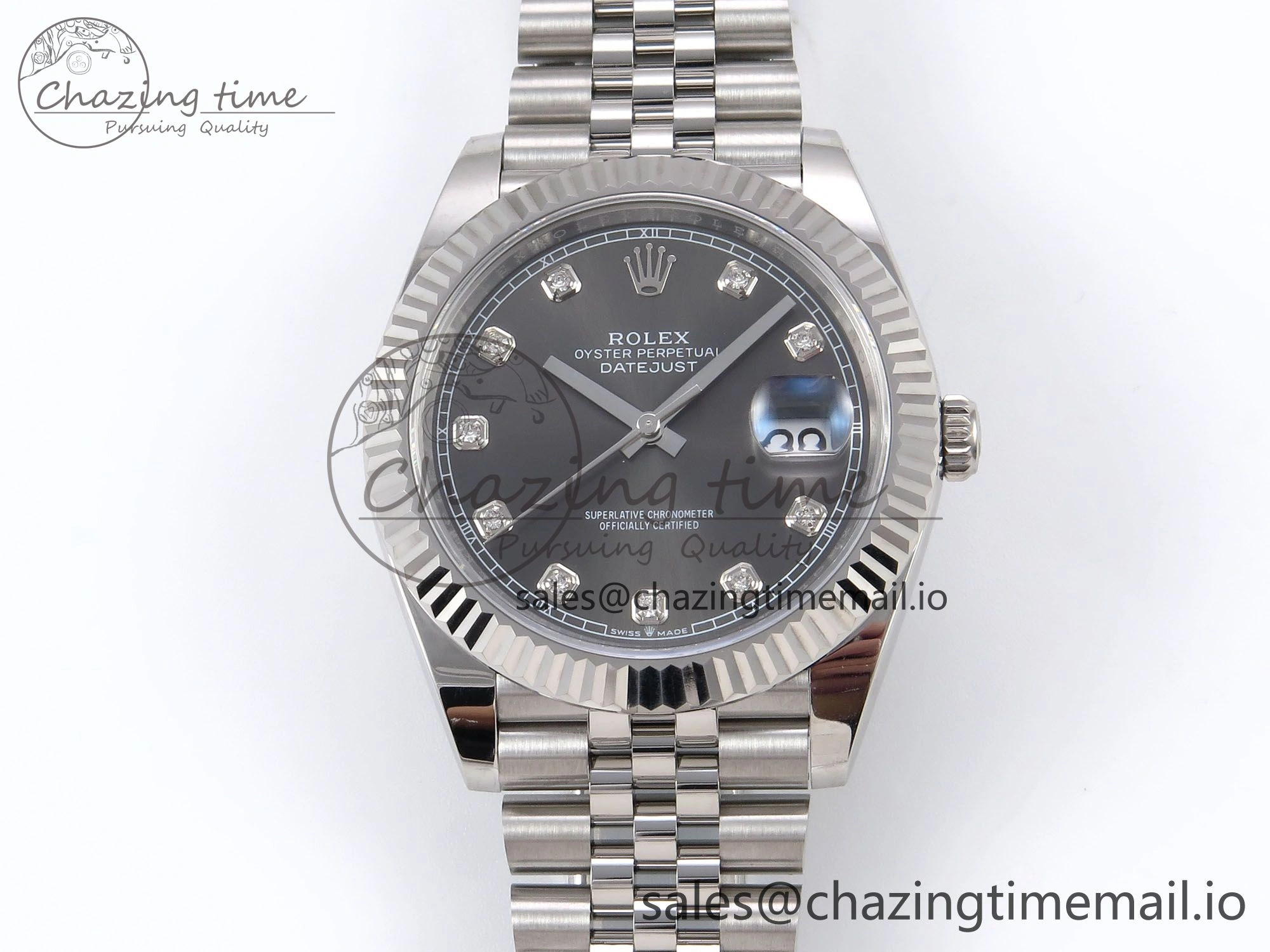 DateJust 41 126334 EWEF Best Edition Gray Diamonds Dial on Jubilee Bracelet A Timeless 1042