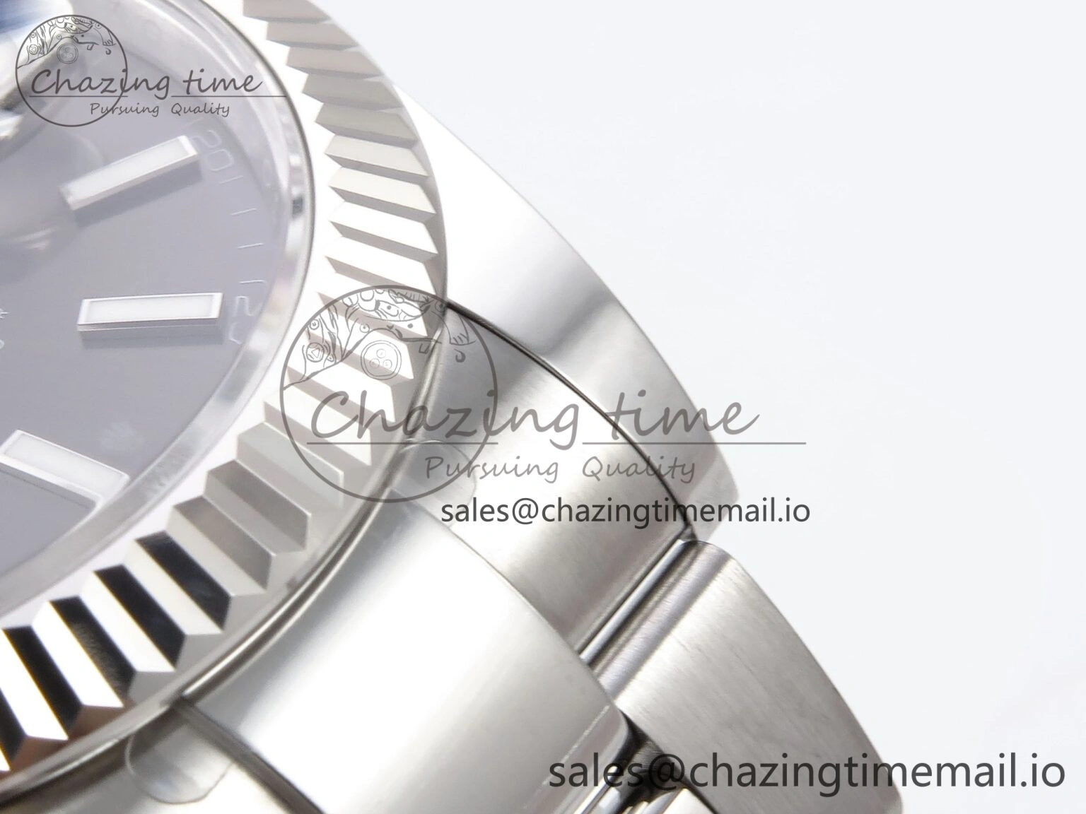 Packable DateJust 41 126334 EWEF Best Edition Gray Stick Dial on Oyster Bracelet A 1055
