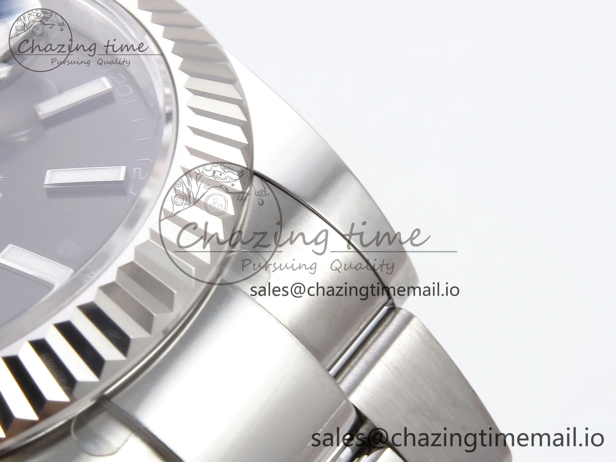 Packable DateJust 41 126334 EWEF Best Edition Gray Stick Dial on Oyster Bracelet A 1055