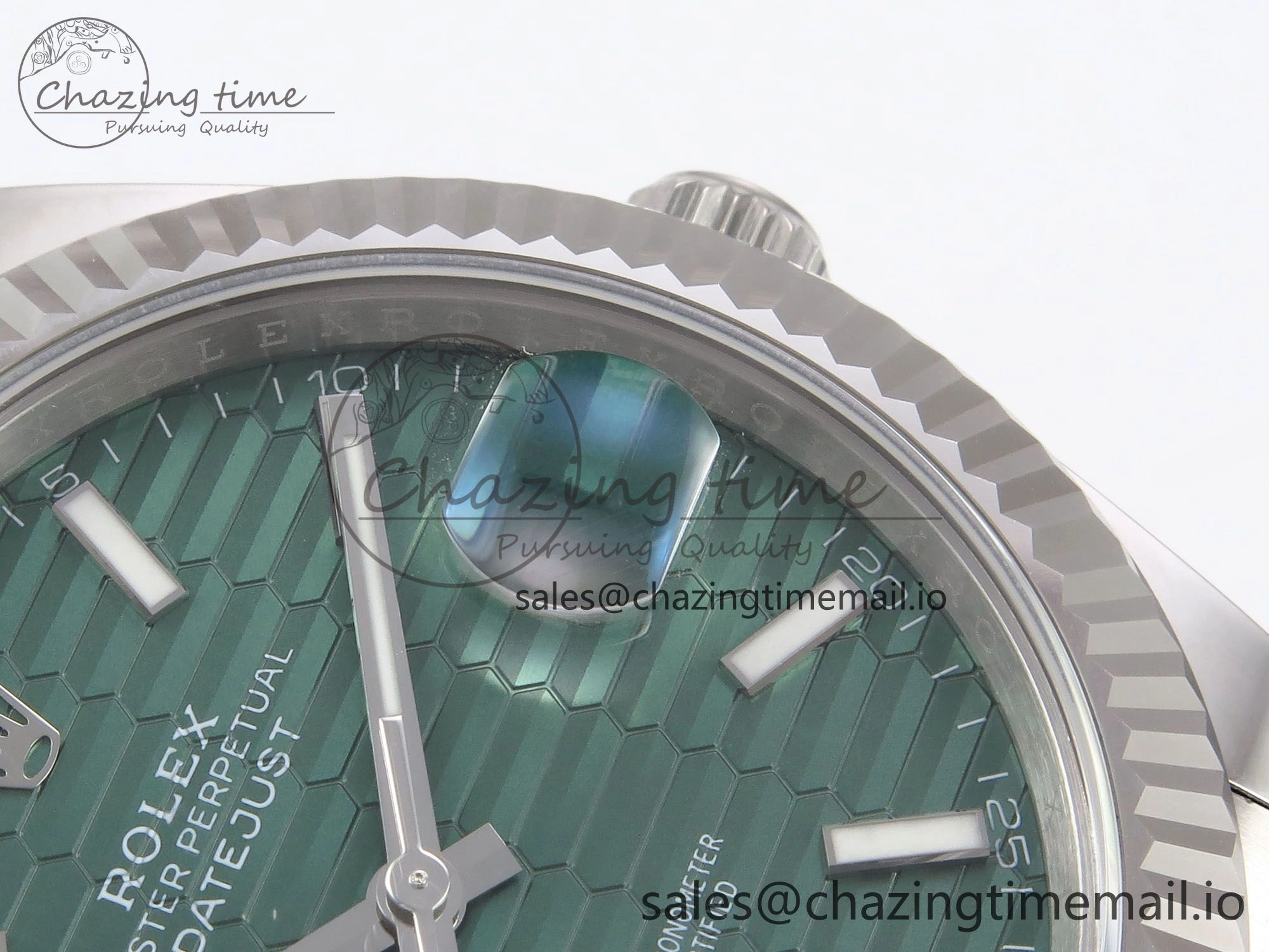 Practical DateJust 41 126334 EWEF Best Edition Green Textured Dial on Oyster Bracelet A 1051