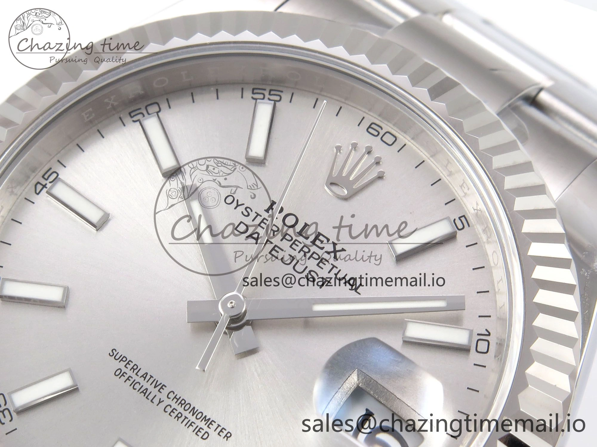 DateJust 41 126334 EWEF Best Edition Silver Stick Dial on Oyster Bracelet A Refined 1056
