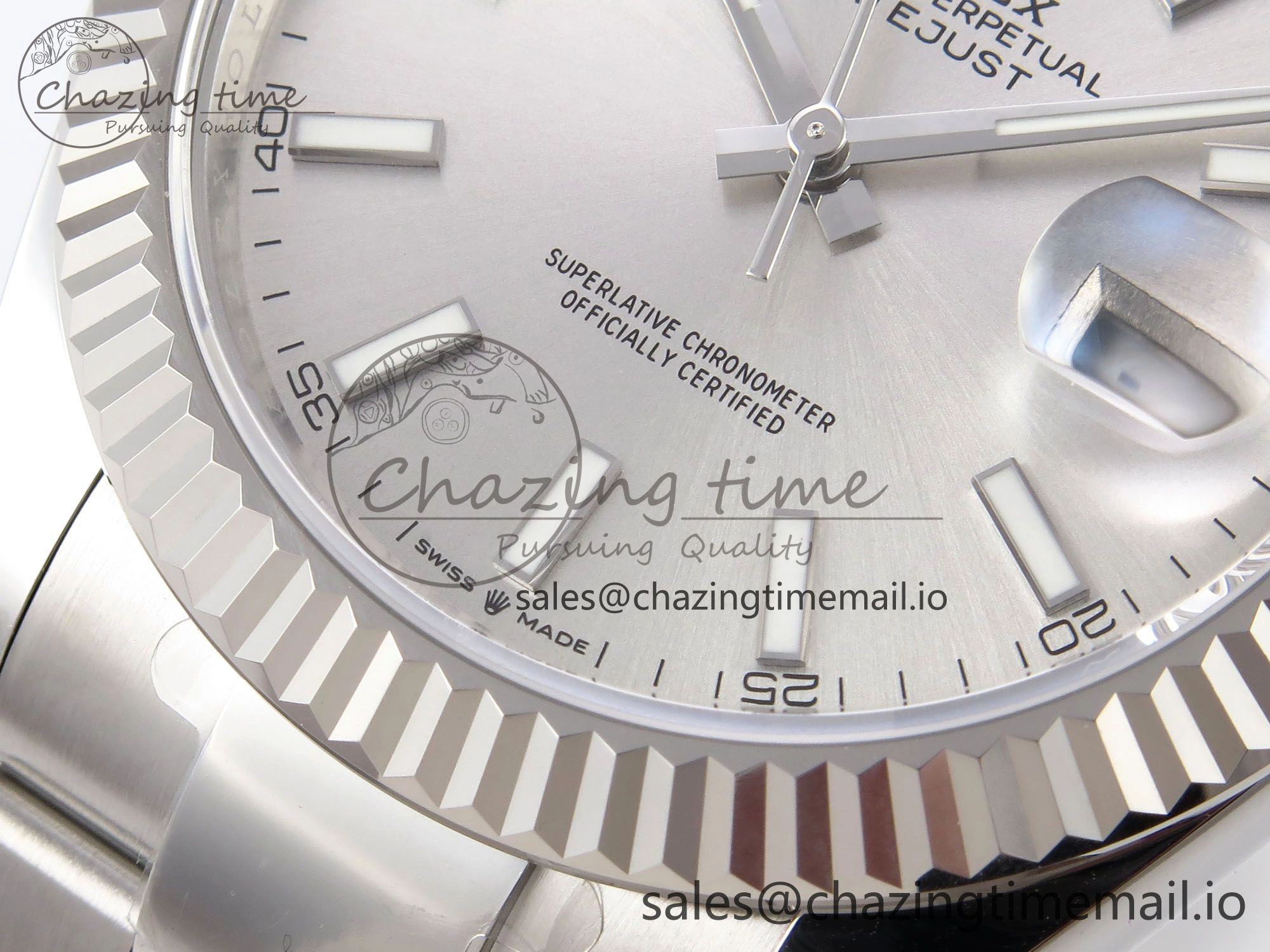 DateJust 41 126334 EWEF Best Edition Silver Stick Dial on Oyster Bracelet A Refined 1056