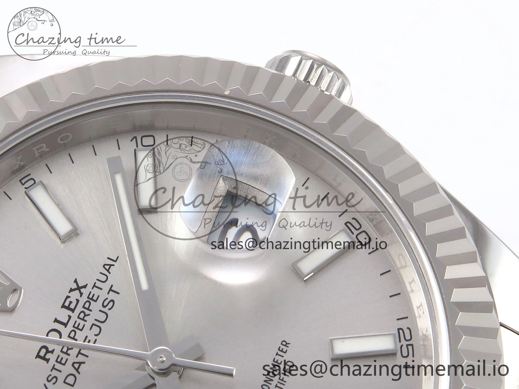 DateJust 41 126334 EWEF Best Edition Silver Stick Dial on Oyster Bracelet A Refined 1056