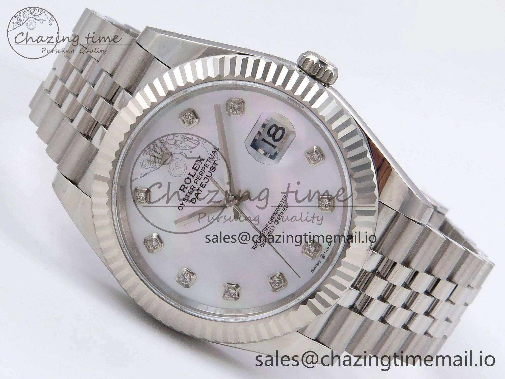 DateJust 41 126334 EWEF Best Edition White MOP Dial on Jubilee Bracelet A Durable 1037