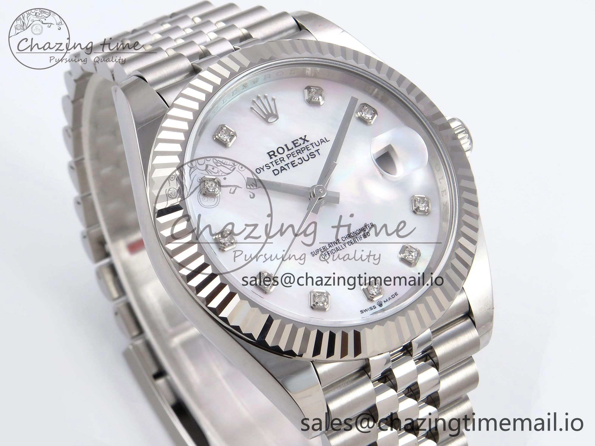 DateJust 41 126334 EWEF Best Edition White MOP Dial on Jubilee Bracelet A Durable 1037