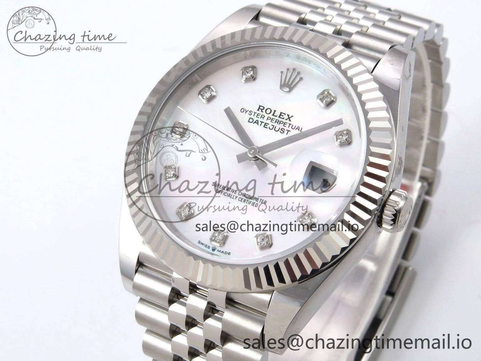 DateJust 41 126334 EWEF Best Edition White MOP Dial on Jubilee Bracelet A Durable 1037