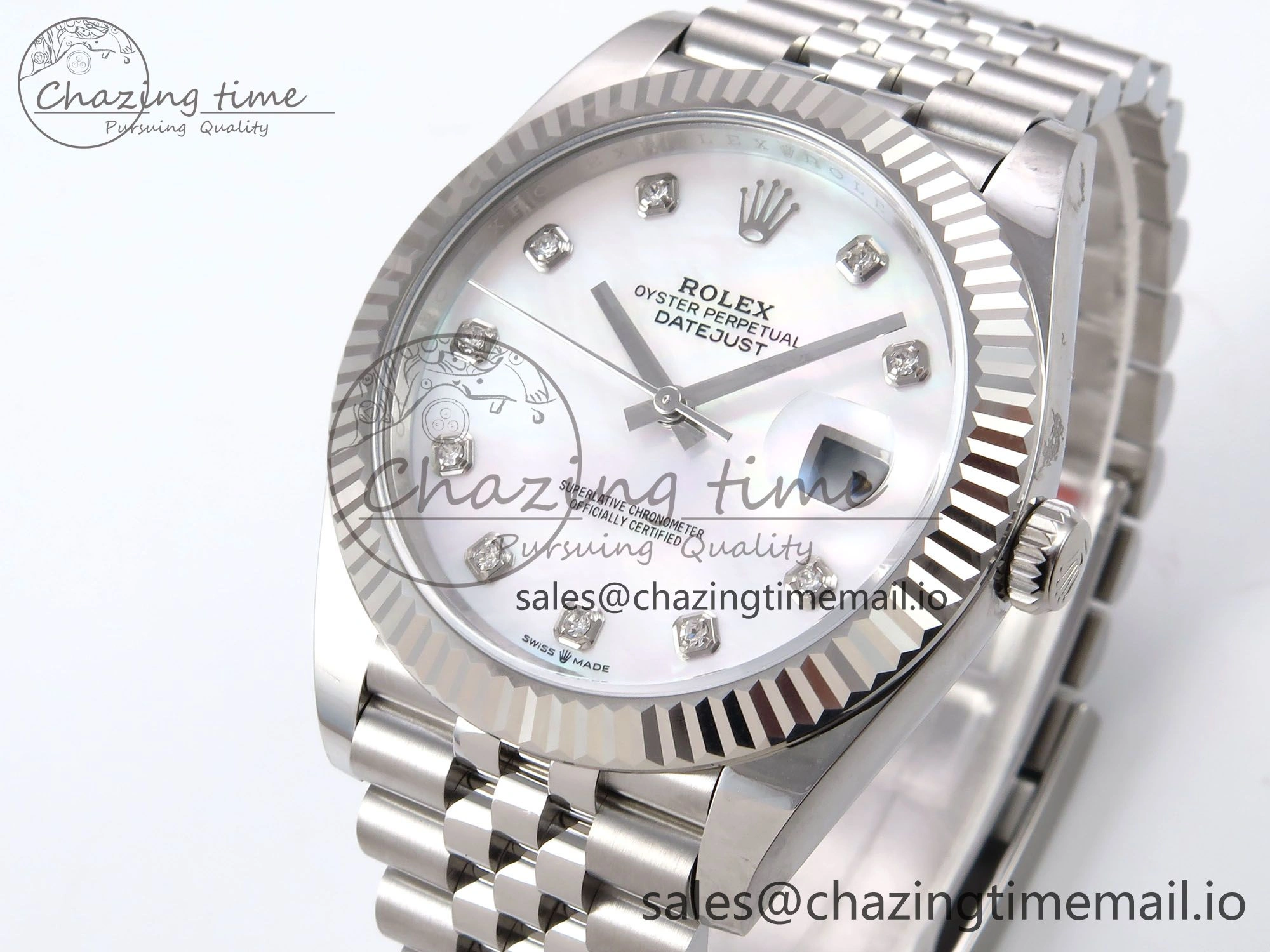 DateJust 41 126334 EWEF Best Edition White MOP Dial on Jubilee Bracelet A Durable 1037