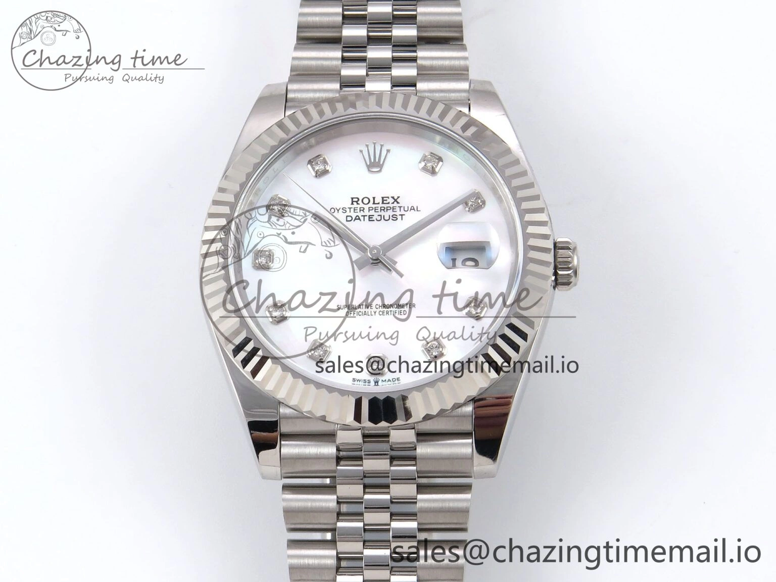 DateJust 41 126334 EWEF Best Edition White MOP Dial on Jubilee Bracelet A Durable 1037