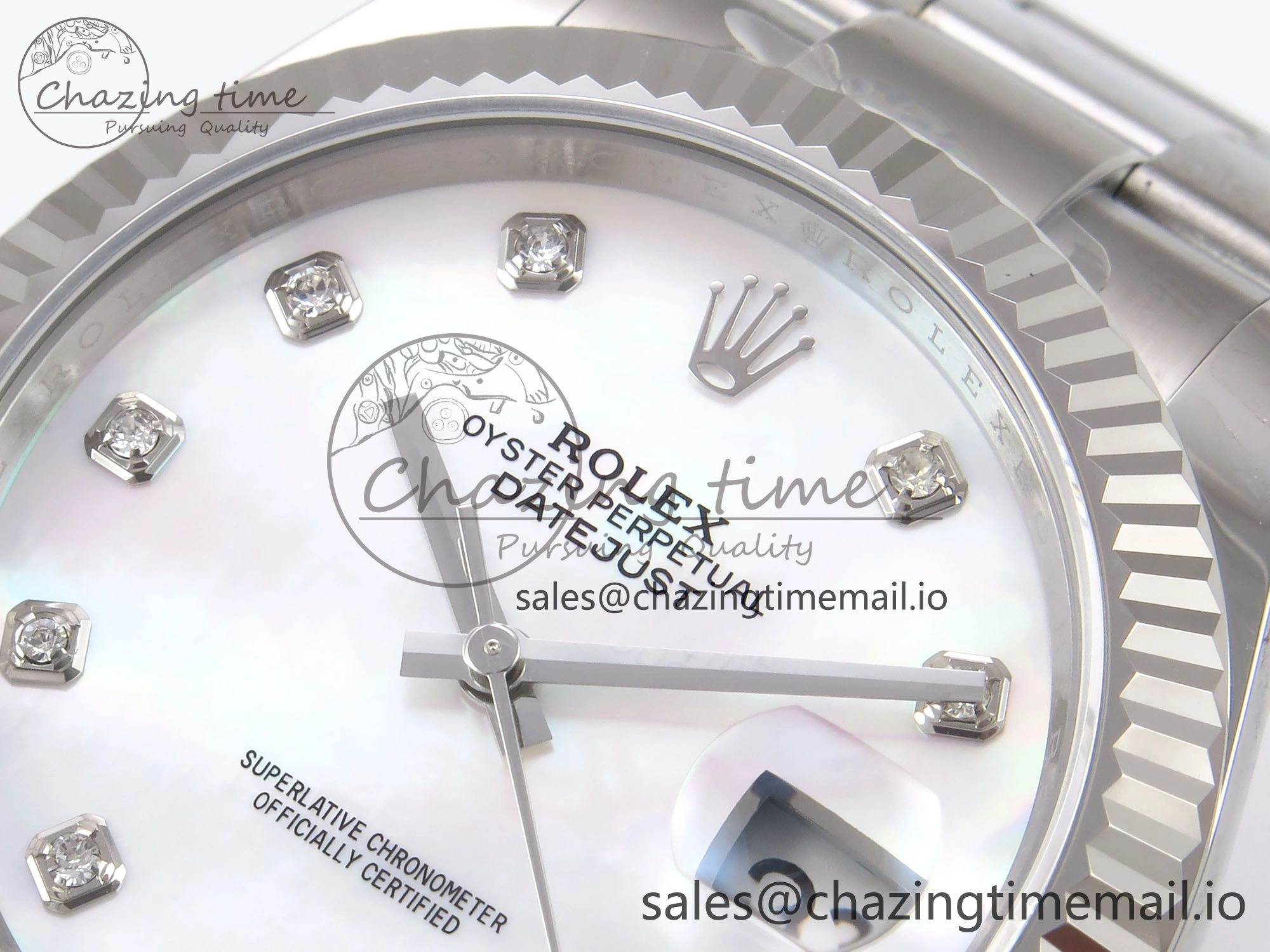 EyeCatching DateJust 41 126334 EWEF Best Edition White MOP Dial on Oyster Bracelet A 1052