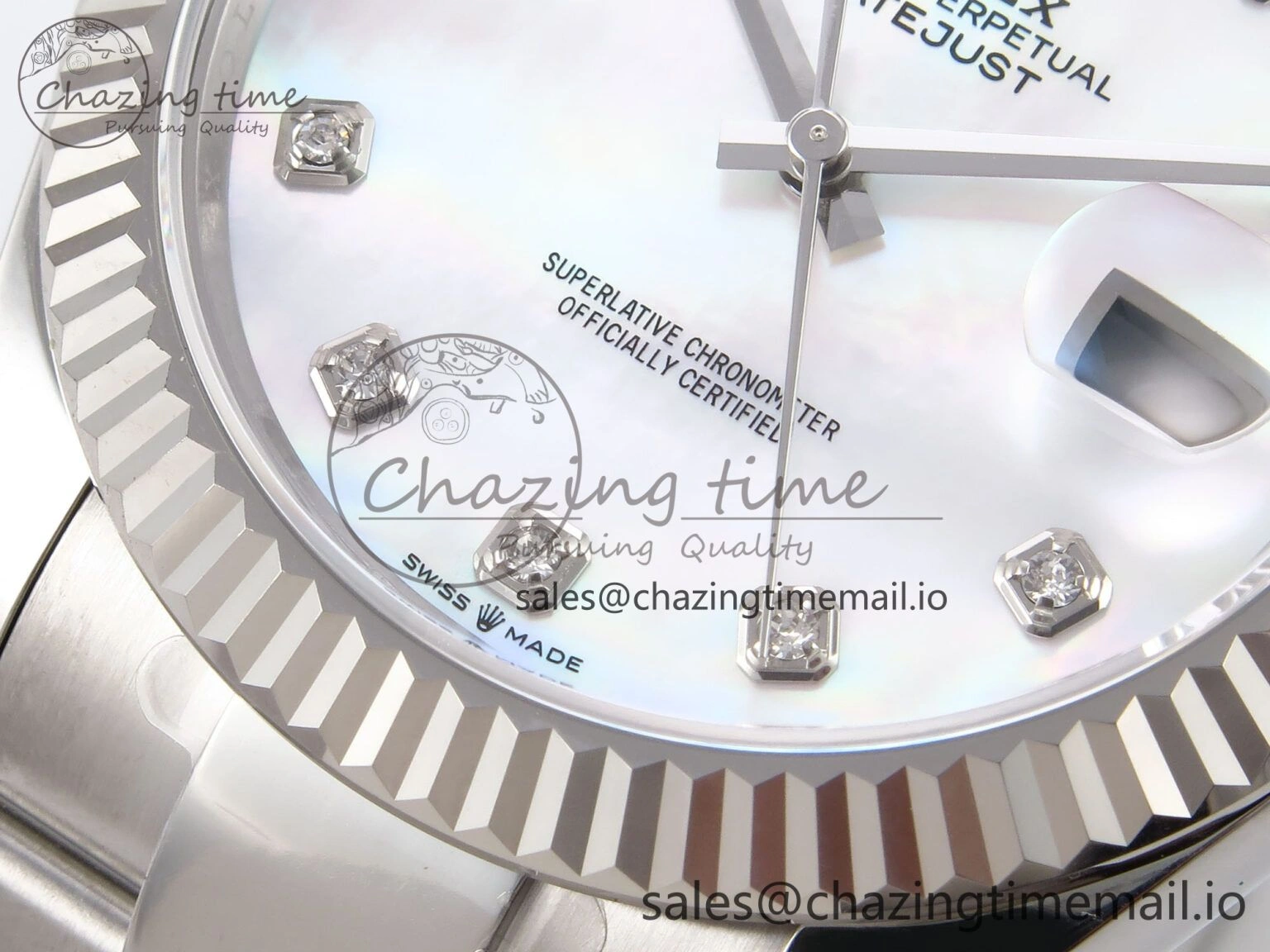 EyeCatching DateJust 41 126334 EWEF Best Edition White MOP Dial on Oyster Bracelet A 1052