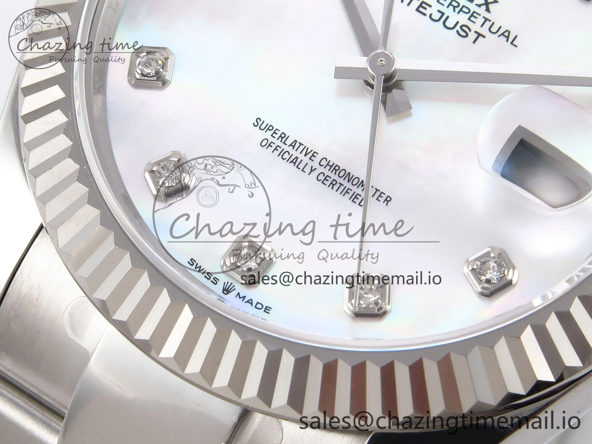 EyeCatching DateJust 41 126334 EWEF Best Edition White MOP Dial on Oyster Bracelet A 1052