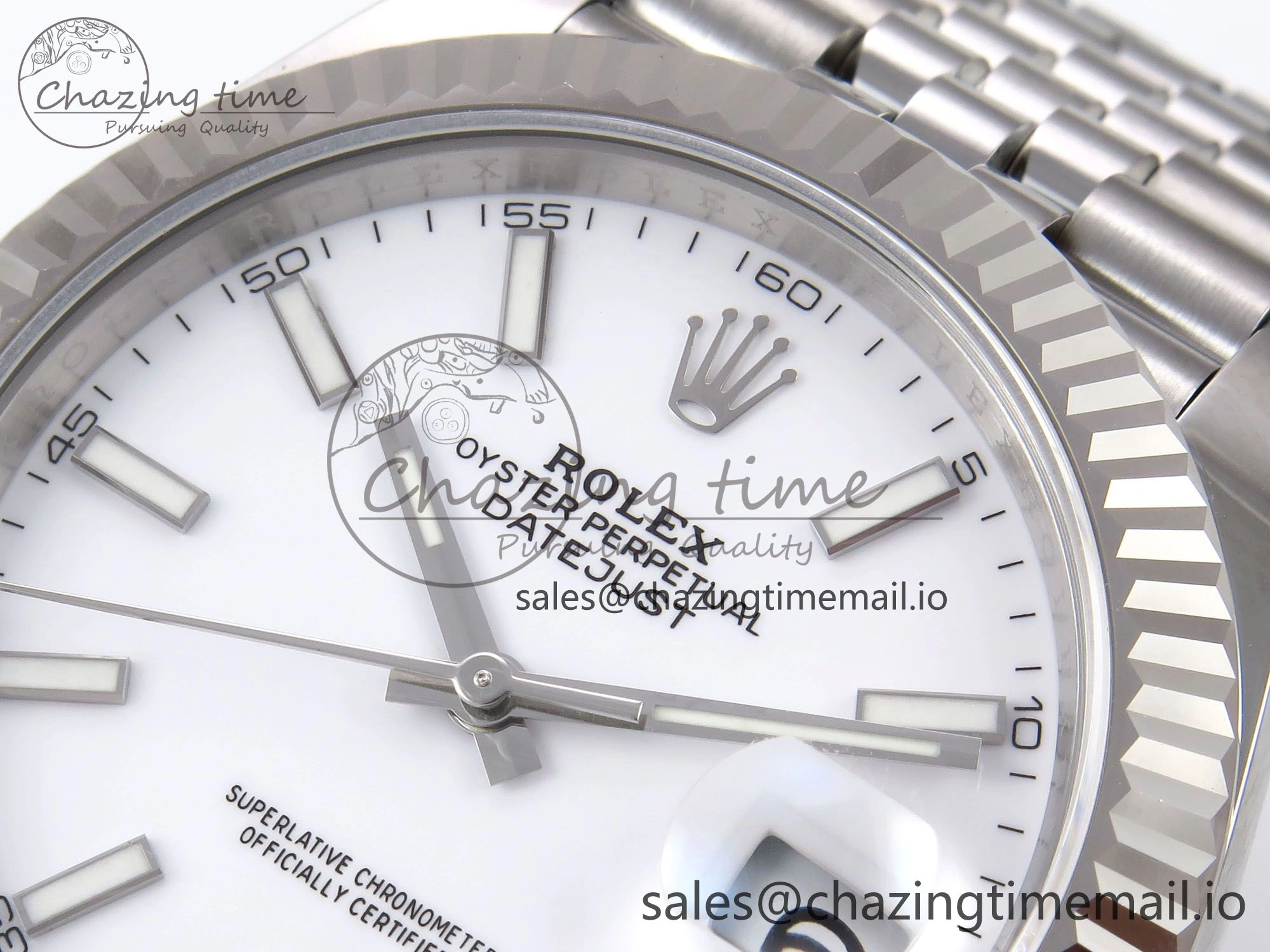 Flexible DateJust 41 126334 EWEF Best Edition White Stick Dial on Jubilee Bracelet A 1049