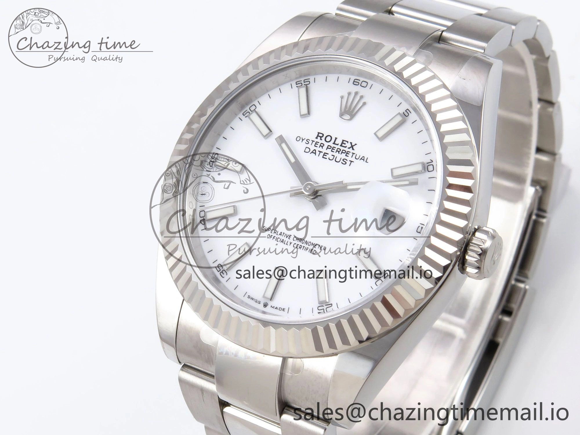 DateJust 41 126334 EWEF Best Edition White Stick Dial on Oyster Bracelet A Youthful 1061