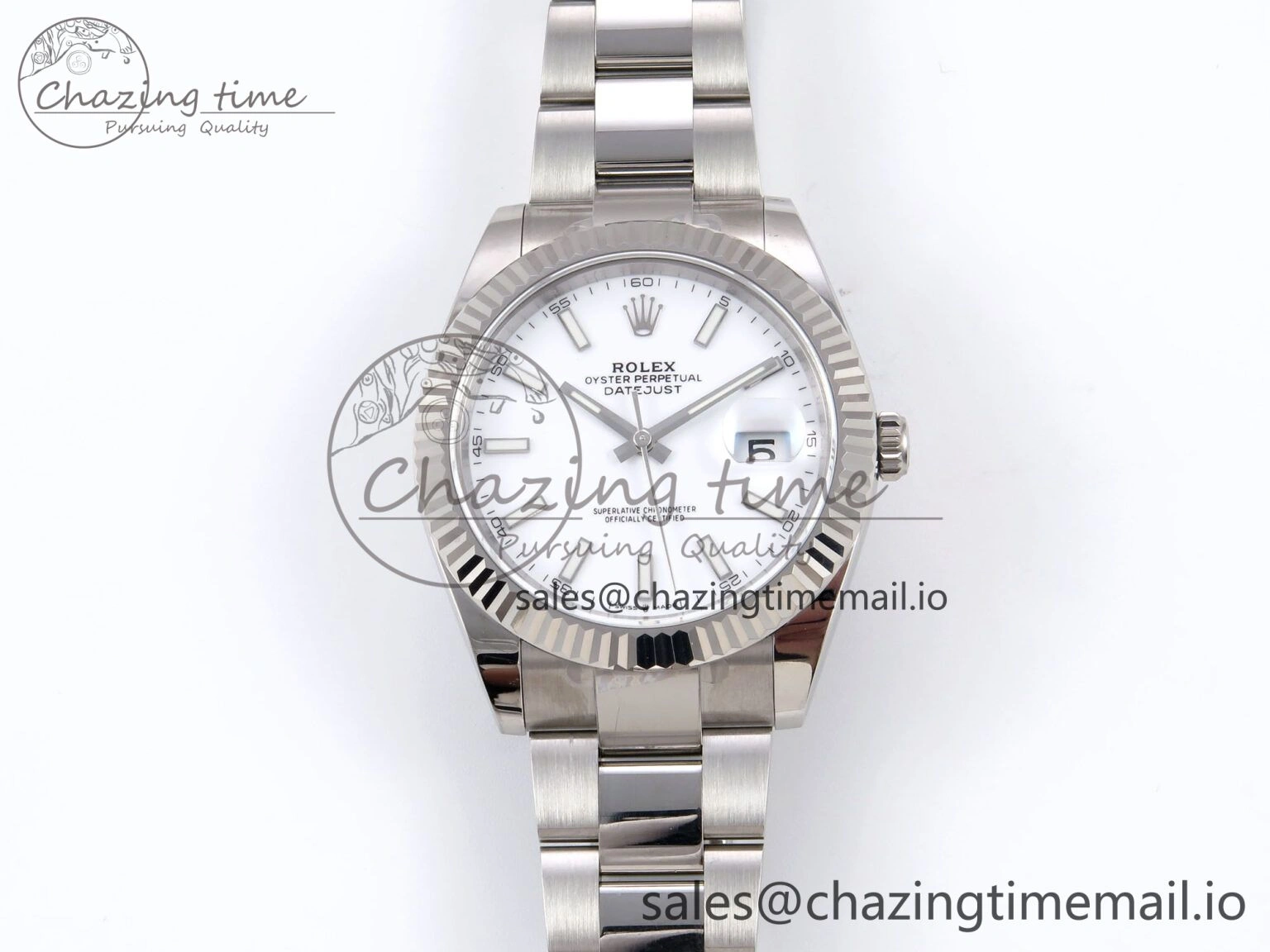 DateJust 41 126334 EWEF Best Edition White Stick Dial on Oyster Bracelet A Youthful 1061